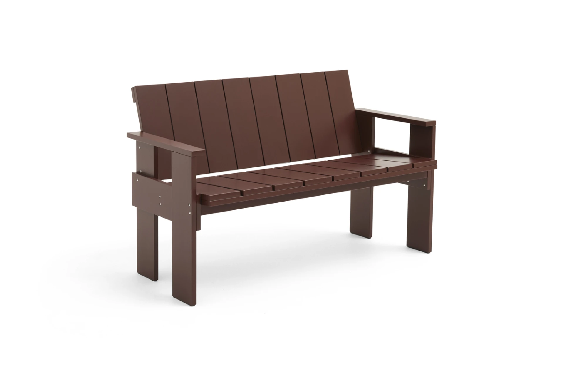 Crate Dining Bench Iron red