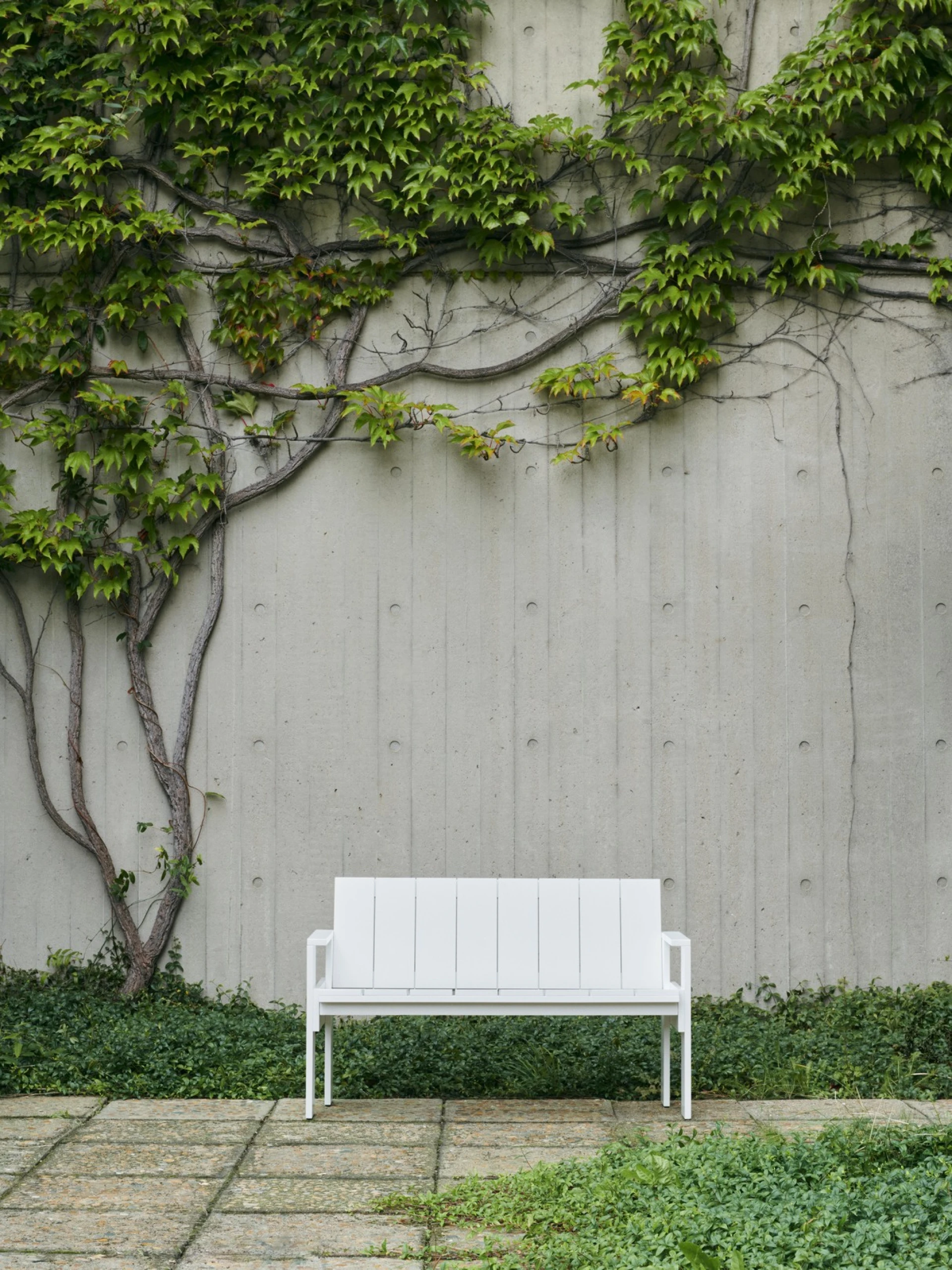 Crate Dining Bench White