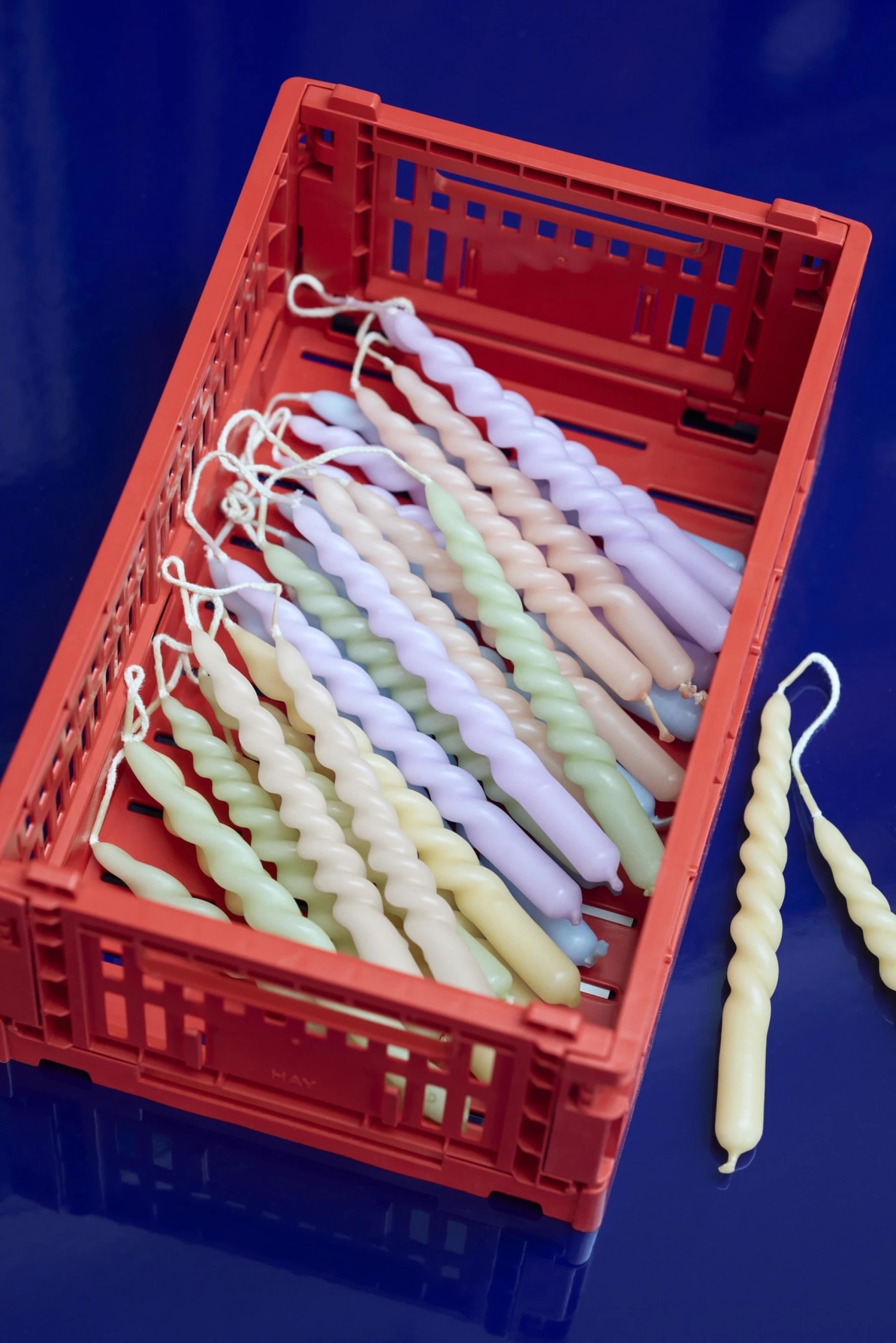 Mini Swirl Candle Set of 10 Light rose