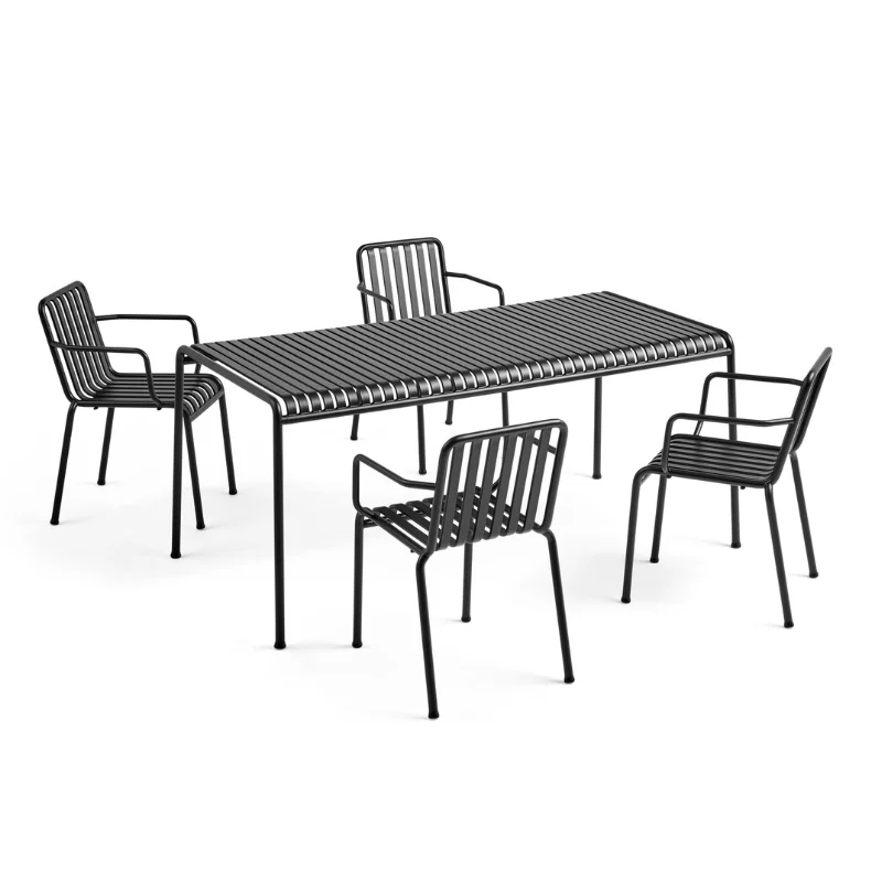 Palissade Table 170 with 4 Armchairs