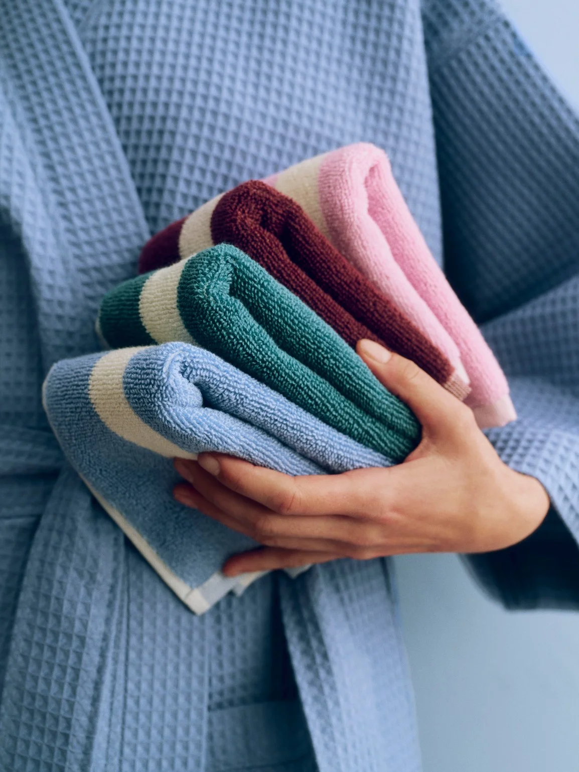 Stripe Wash Cloth Cool pink