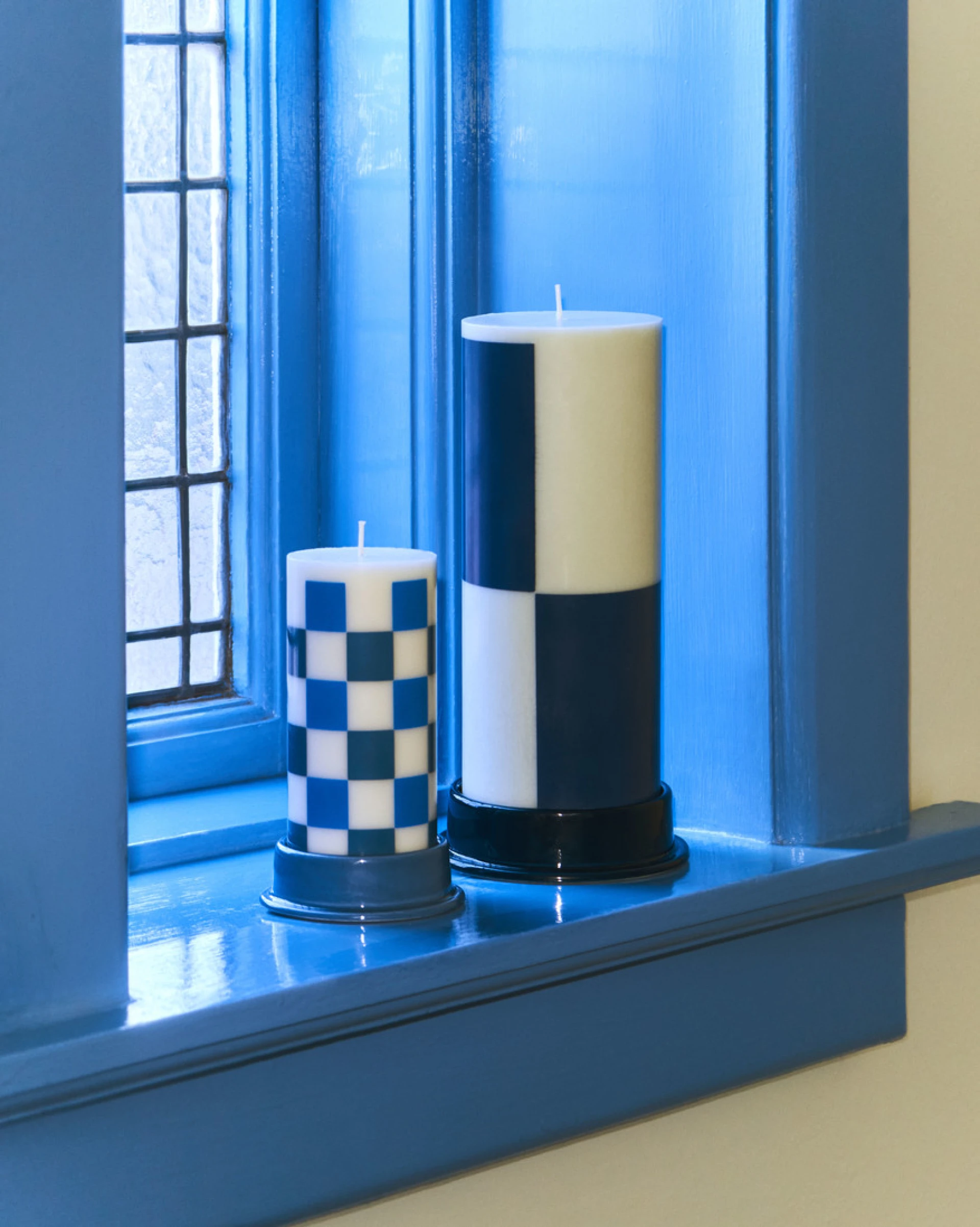 Column Candleholder Large Midnight blue