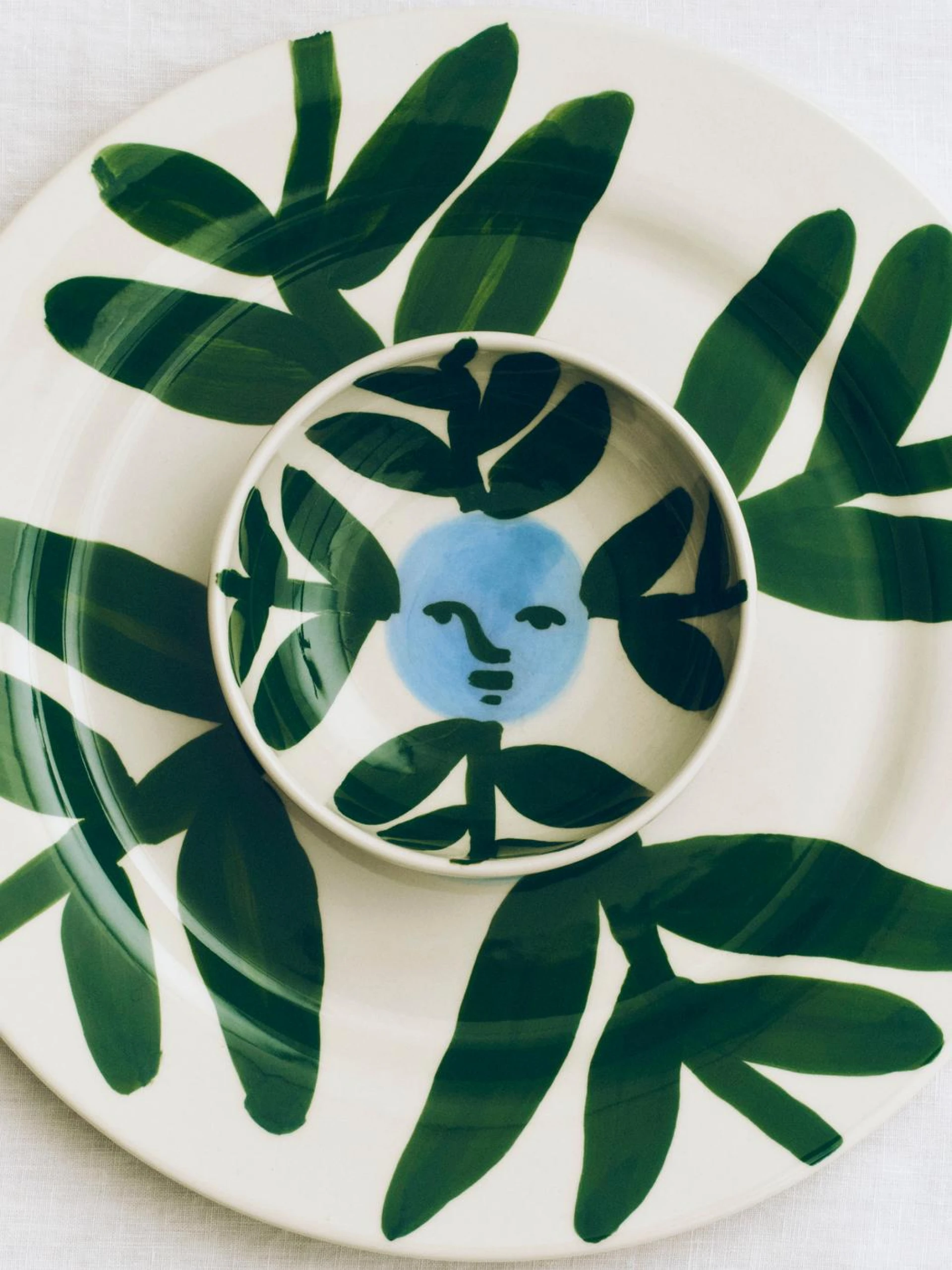 La Pittura Plate Ø28,5 Moon face vine