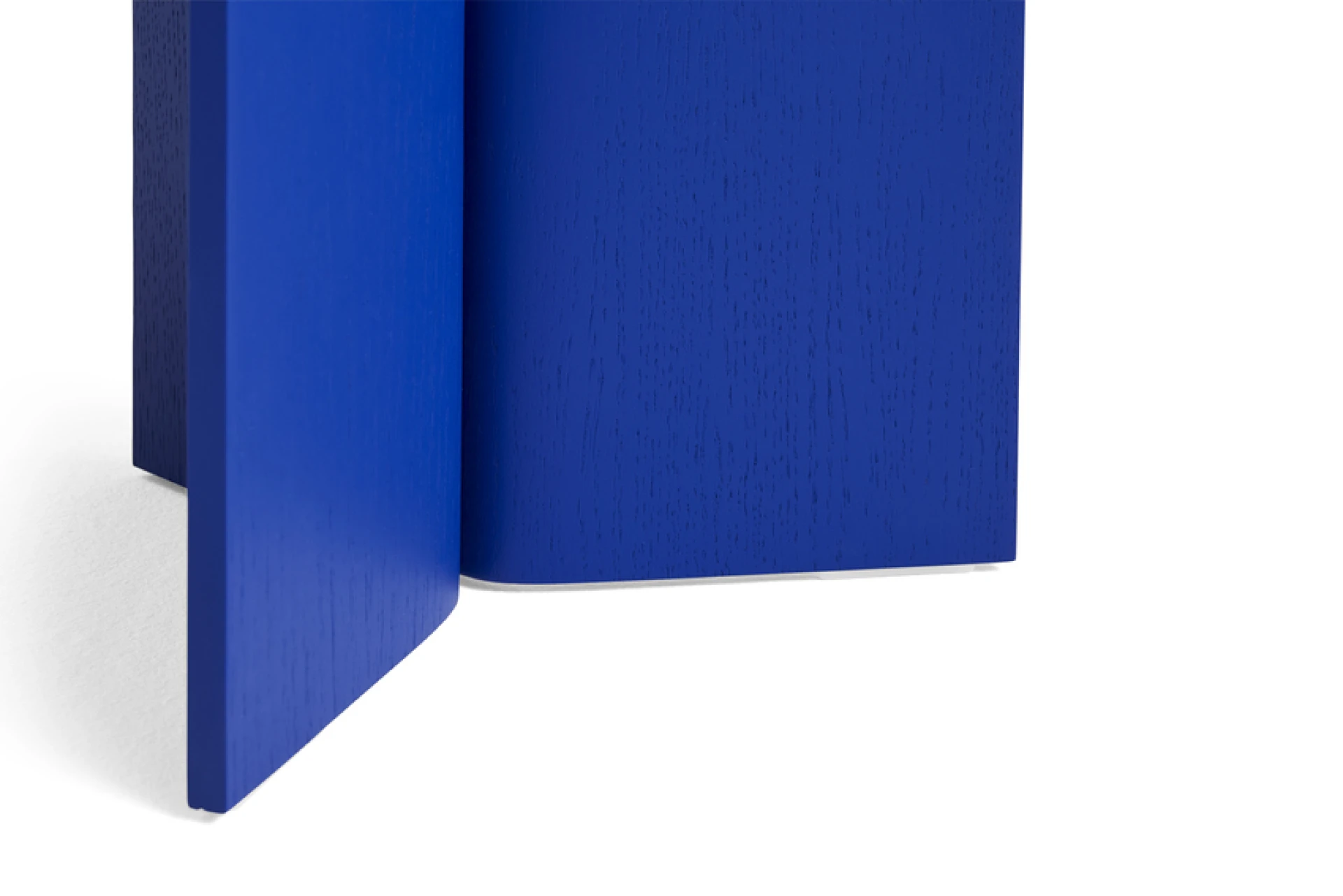 Slit Table Wood Round High Vivid blue