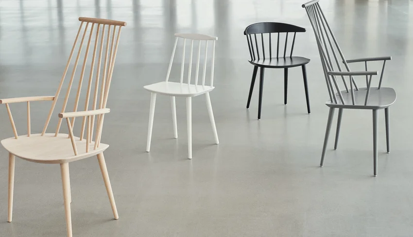 J77 Chair Beech White 