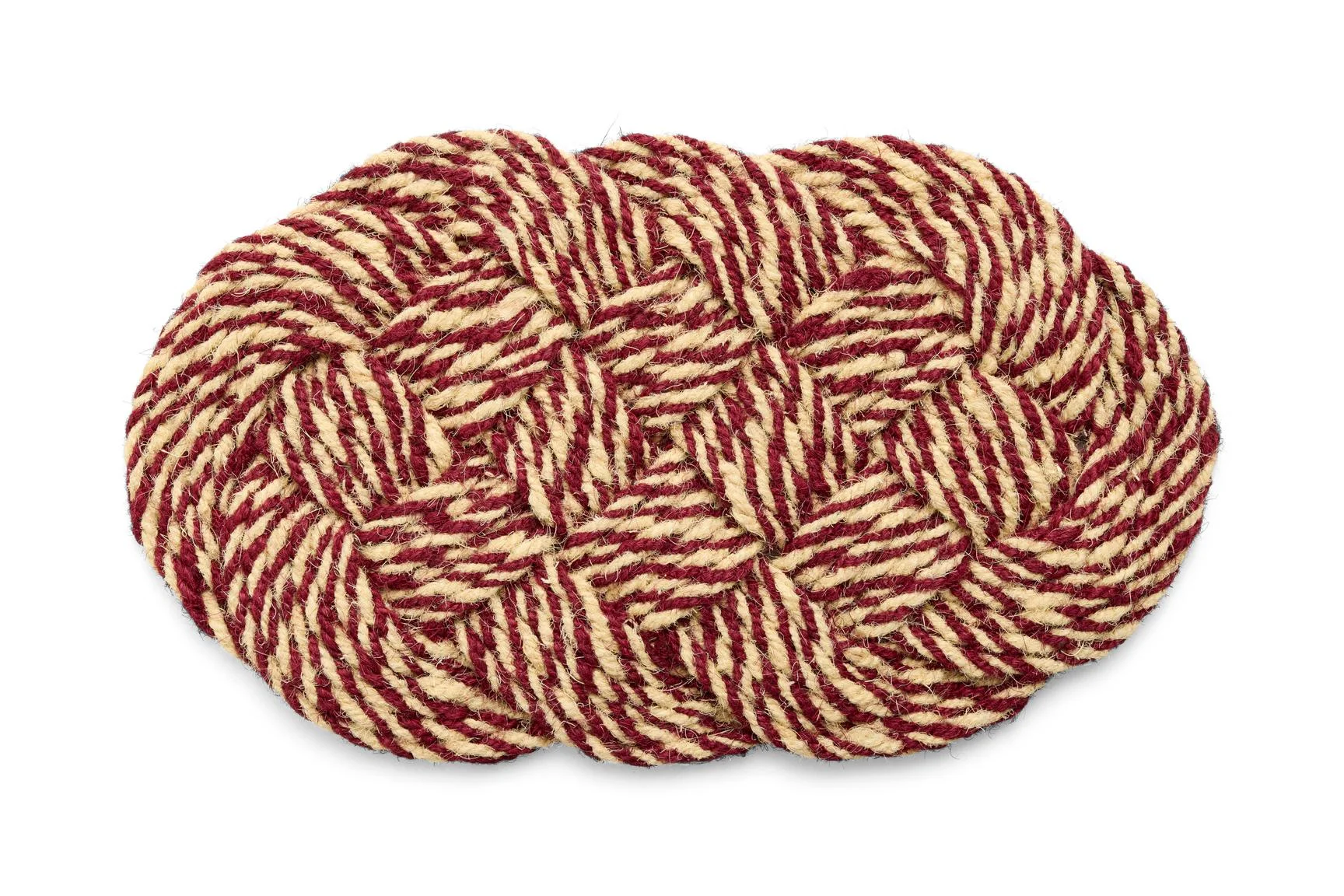 Coco Door Mat Swirl Bordeaux and off-white
