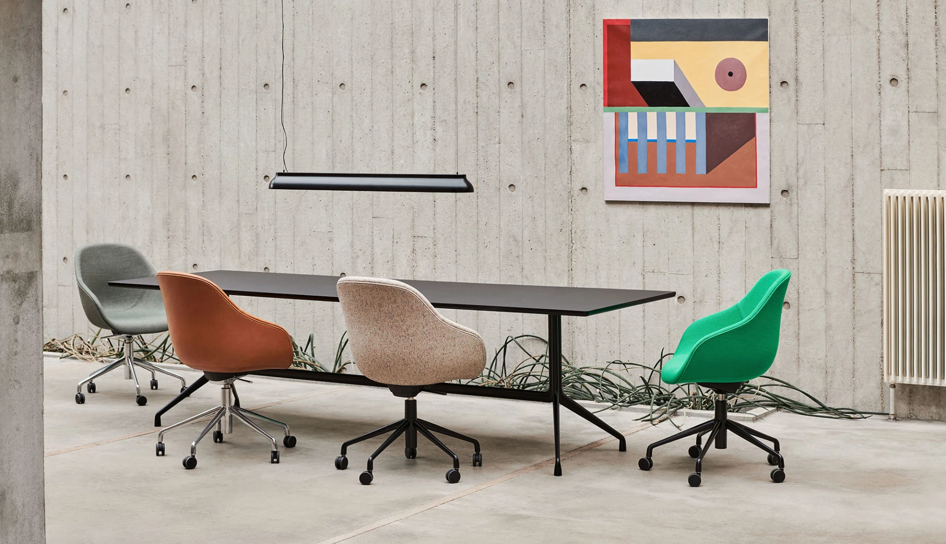 PC linear pendant soft black