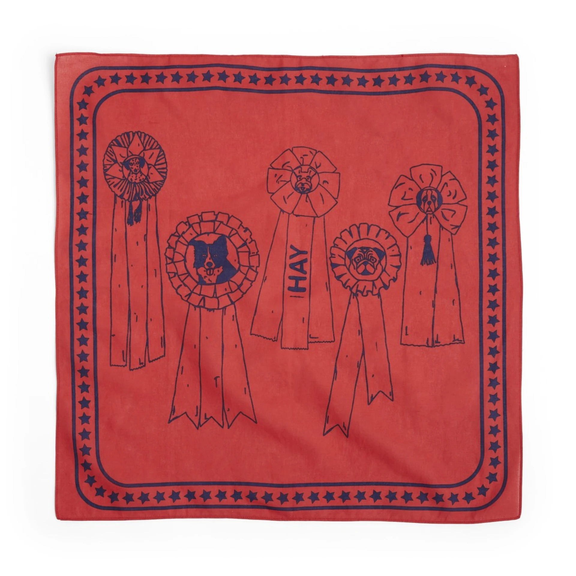 HAY Dogs Scarf 55 x 55 Red