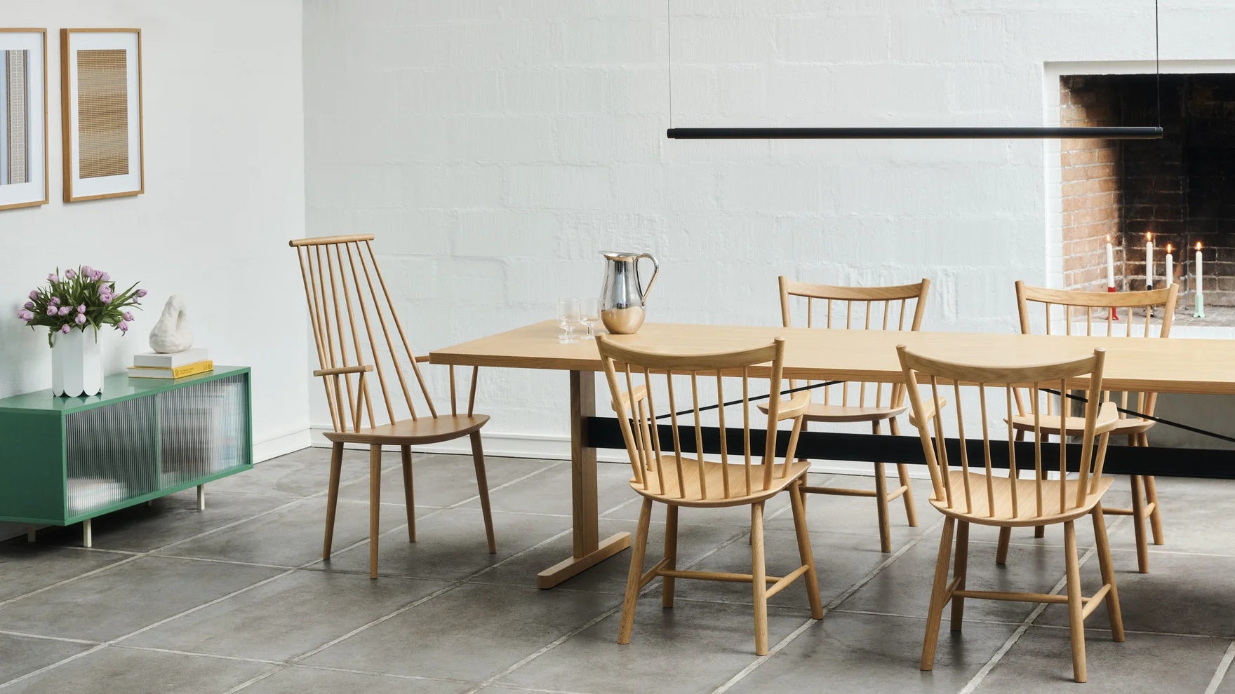 J110 Chair Beech Slate blue