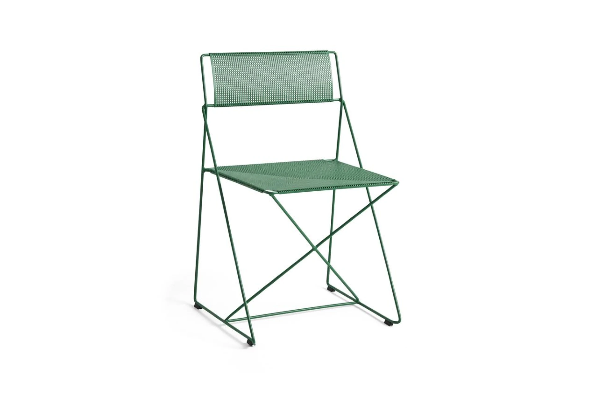 X-Line Chair Leek green powder coated steel base - Leek green powder coated seat/back