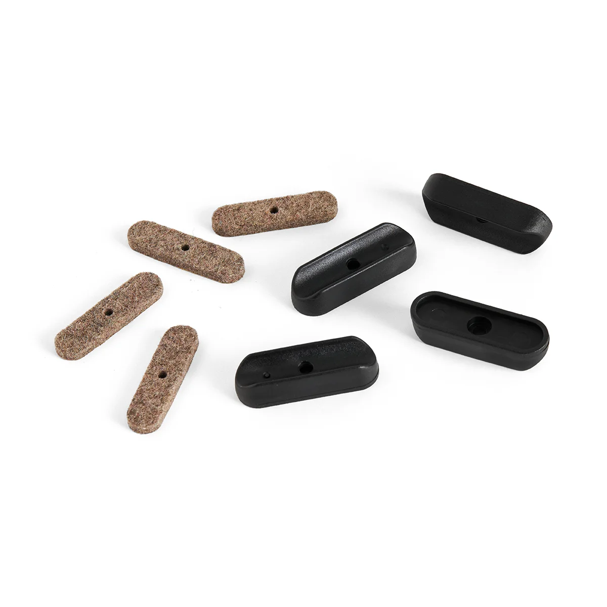 Felt Glider with Plastic Base for AAC & AAS Stoelen Black - Set of 4