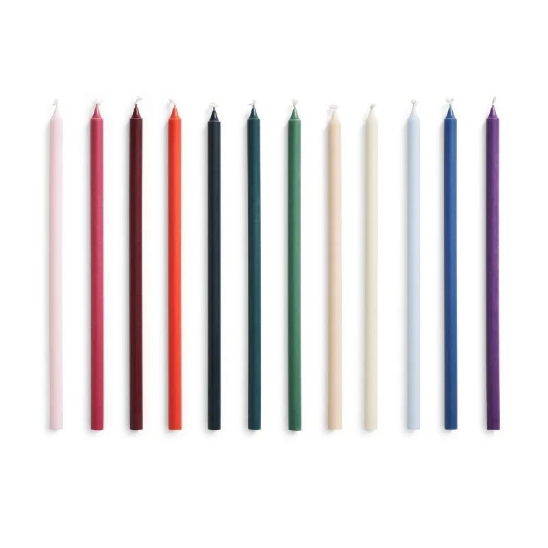 Slim Candle Set of 12 Multi