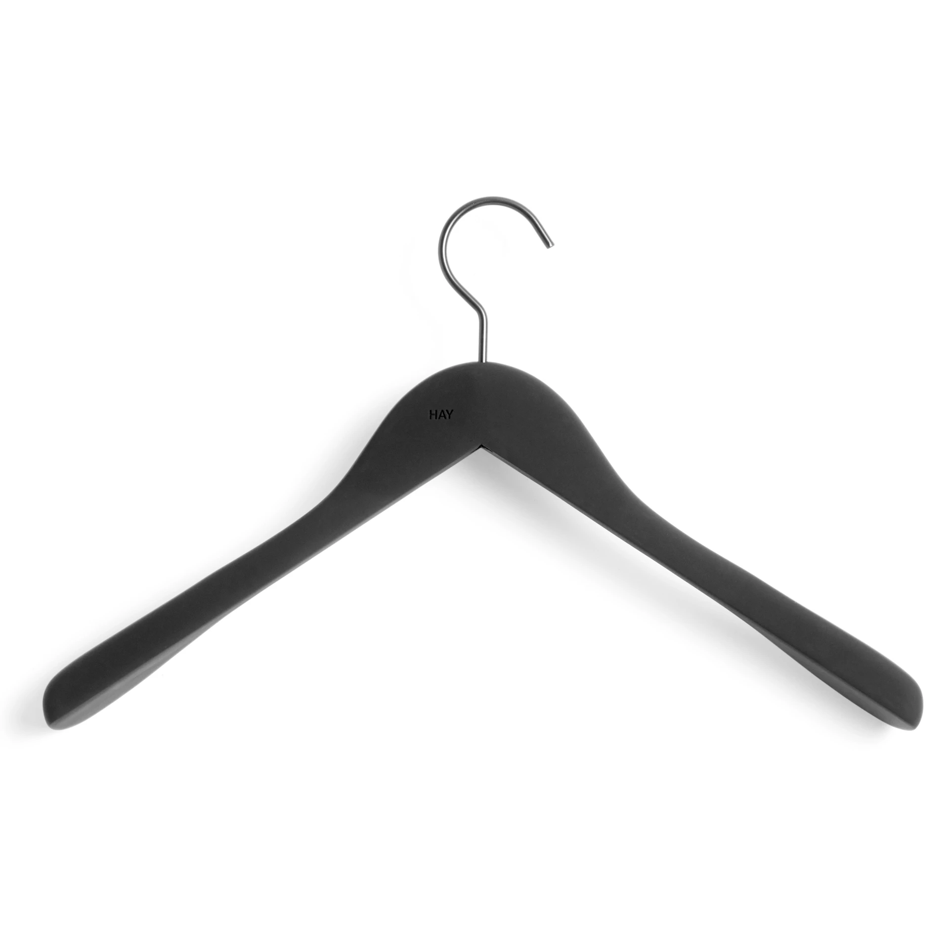 Soft Coat Hanger Set of 4 Wide Black