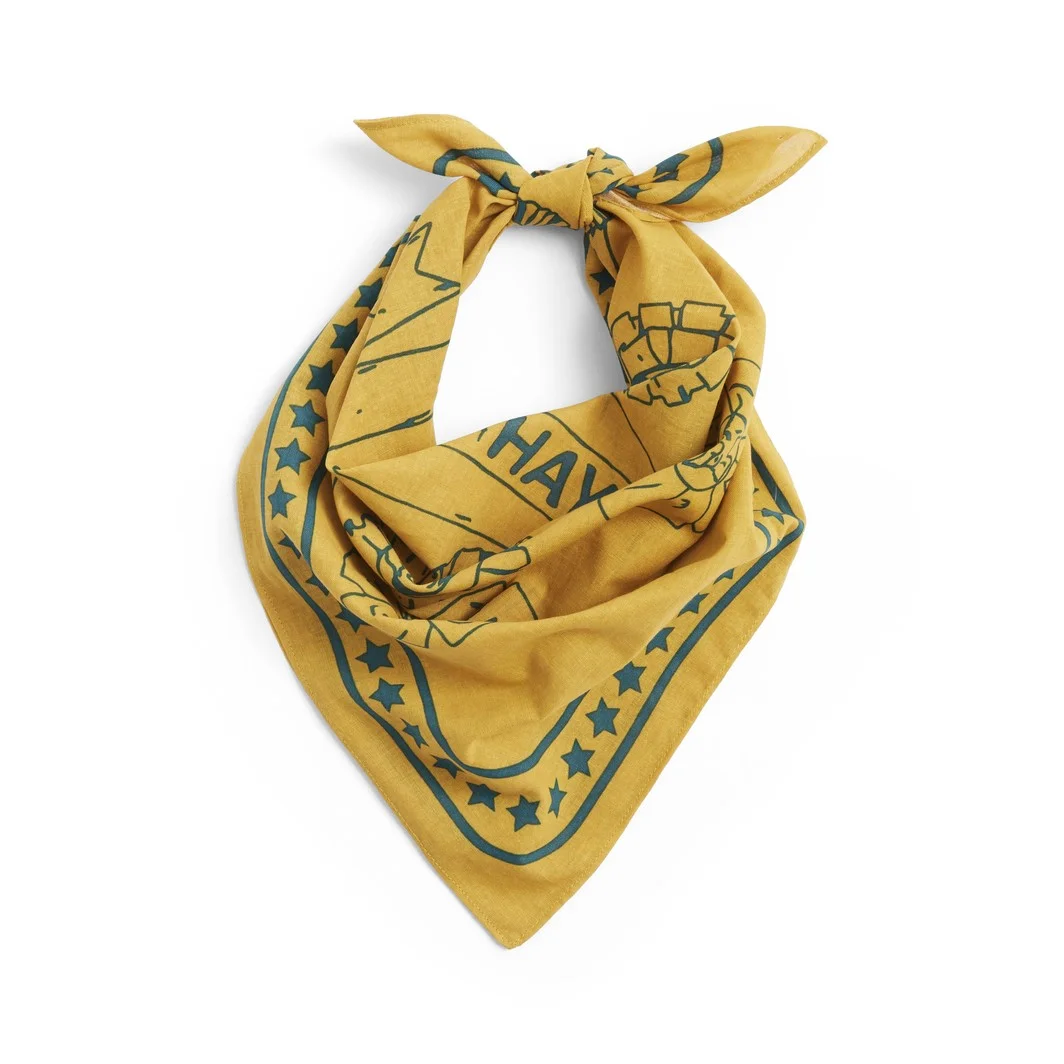 HAY Dogs Scarf 55 x 55 Ochre