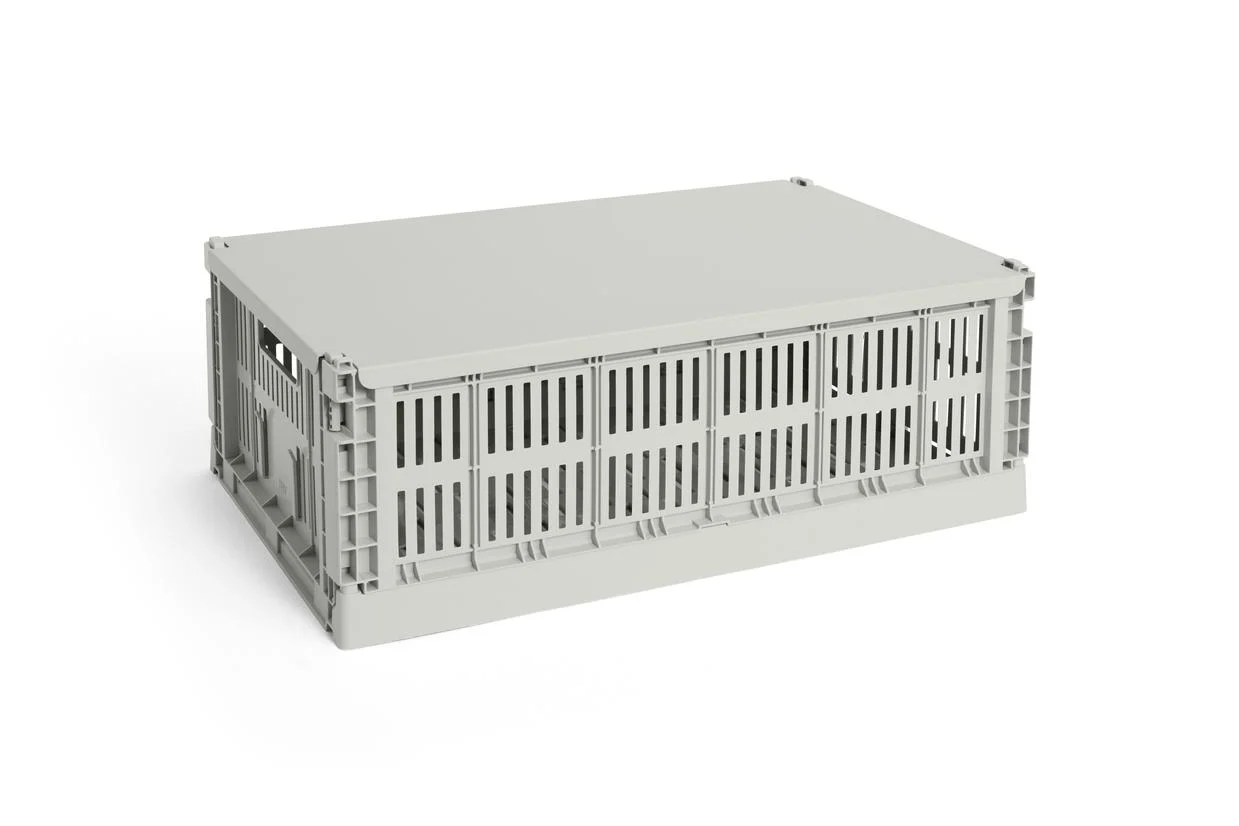 HAY Colour Crate Lid Metal Large Grey