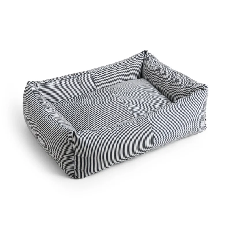 HAY Dogs Bed Zip Large Blue and white stripe