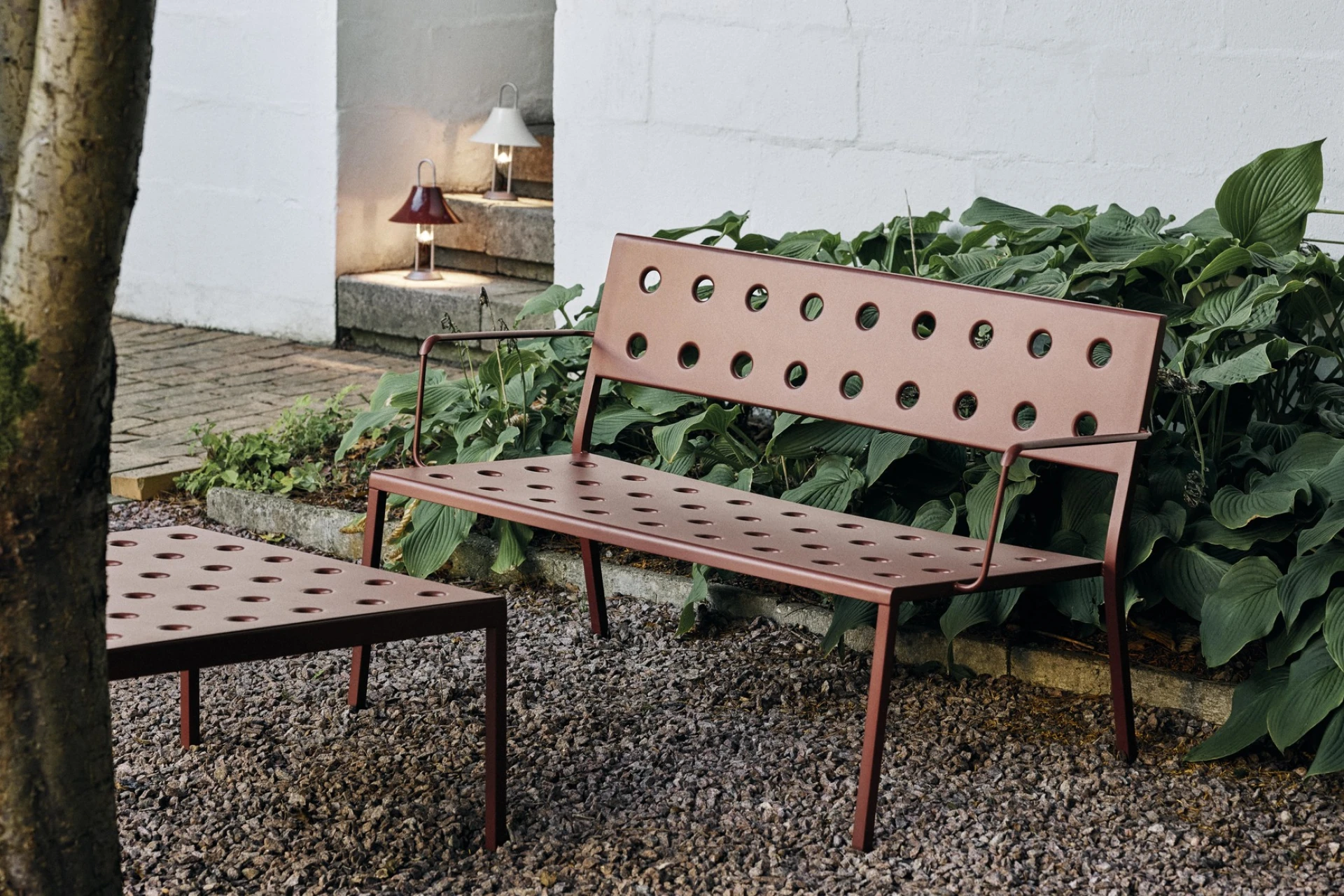 Balcony Lounge Bench with Arm