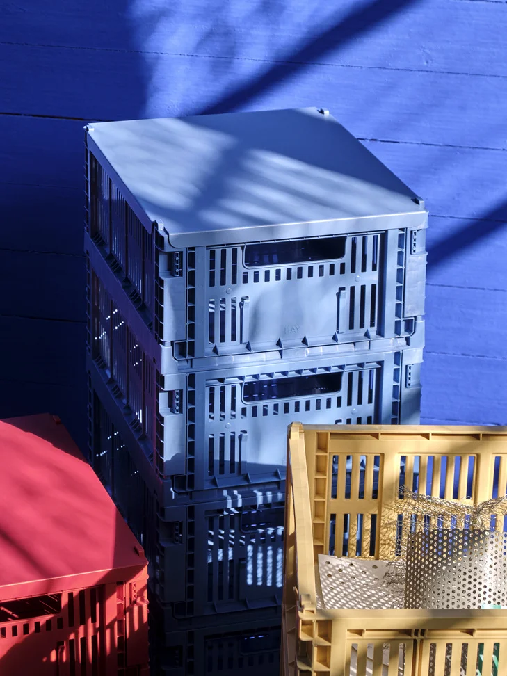 HAY Colour Crate Lid Metal Medium Electric blue