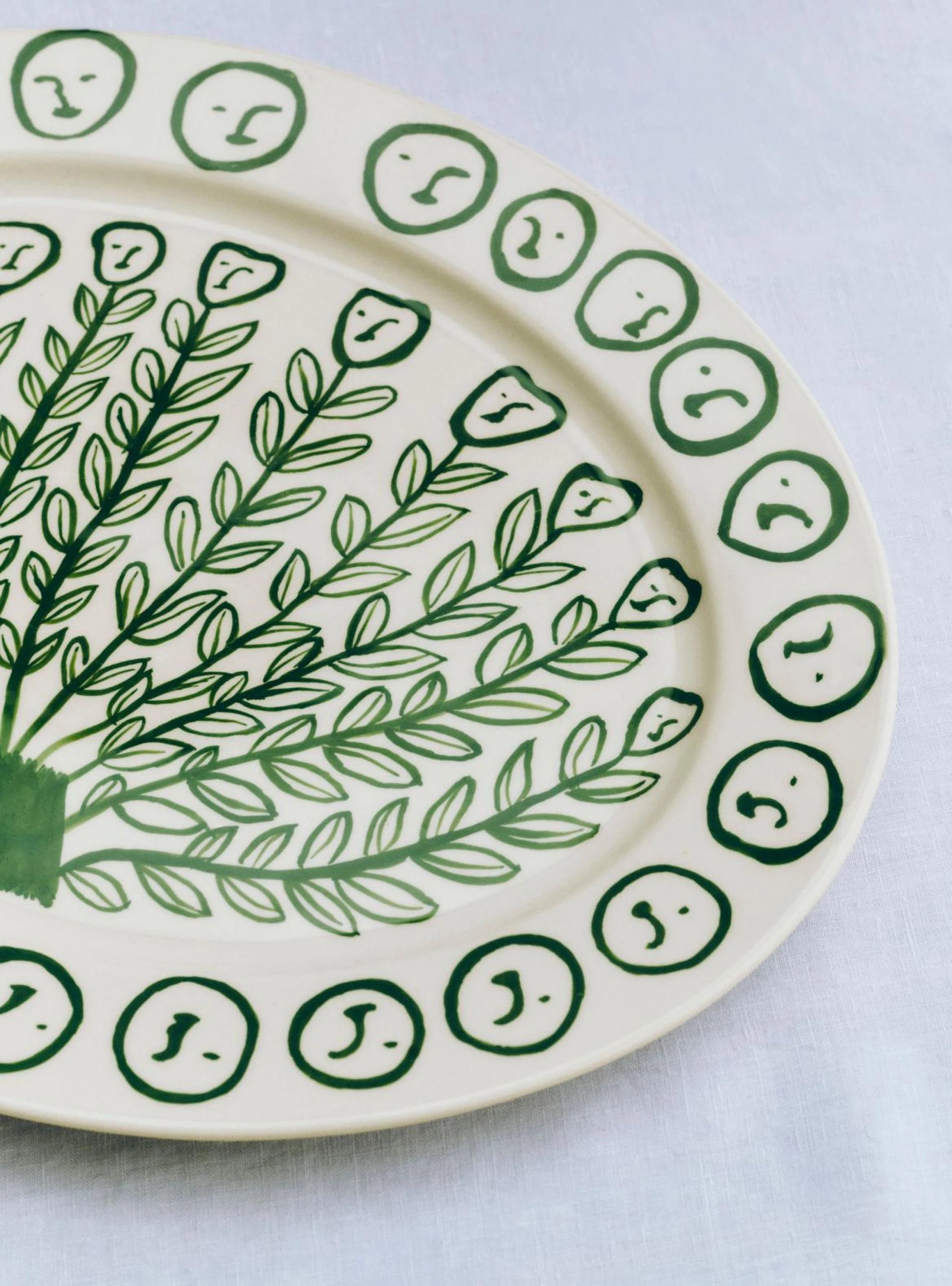 La Pittura Oval Serving Platter L36,5 Olive grove