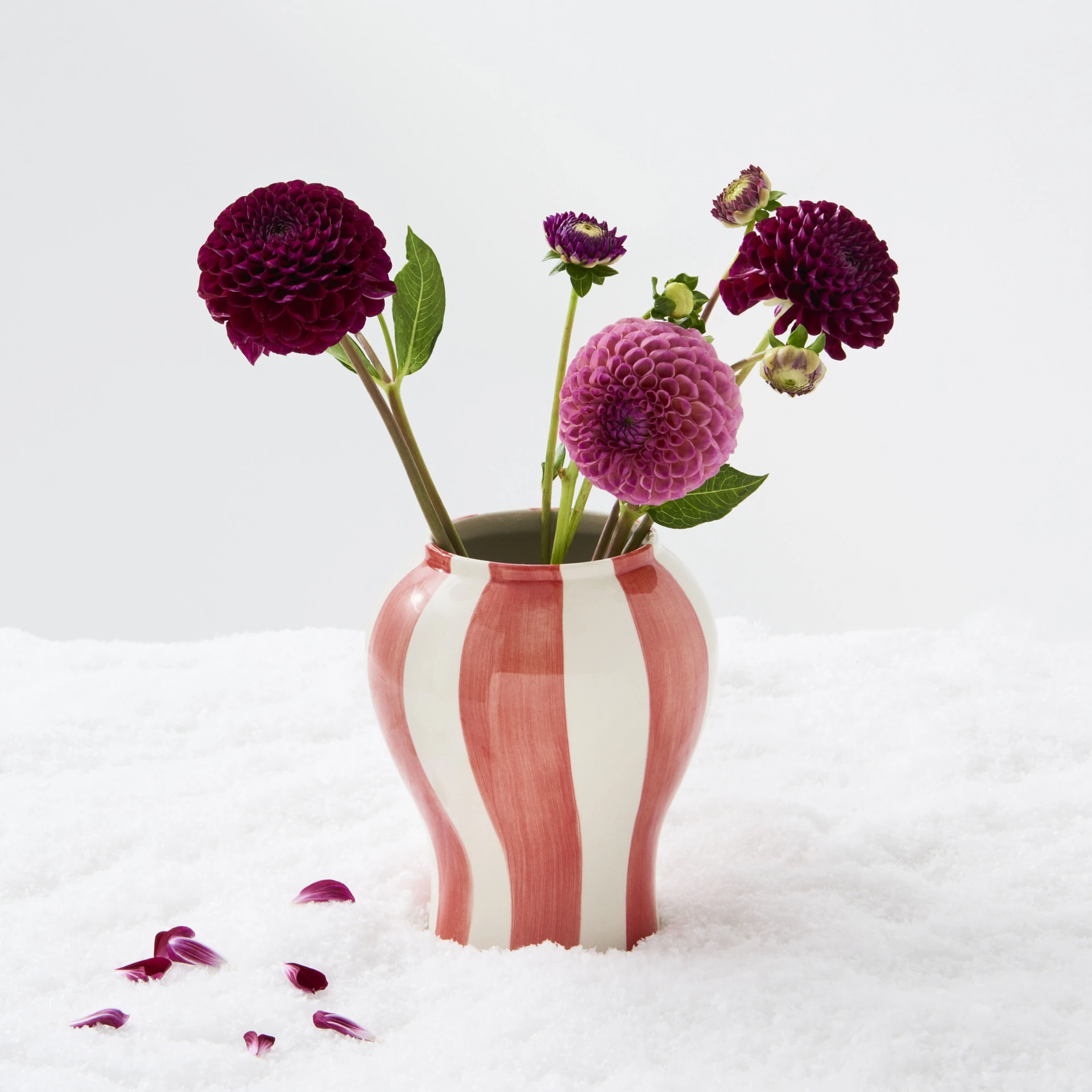 Sobremesa Stripe Vase S Red