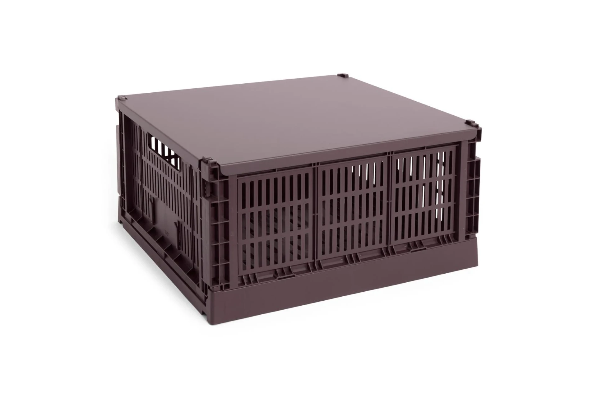 HAY Colour Crate Lid Metal Large Square Bordeaux
