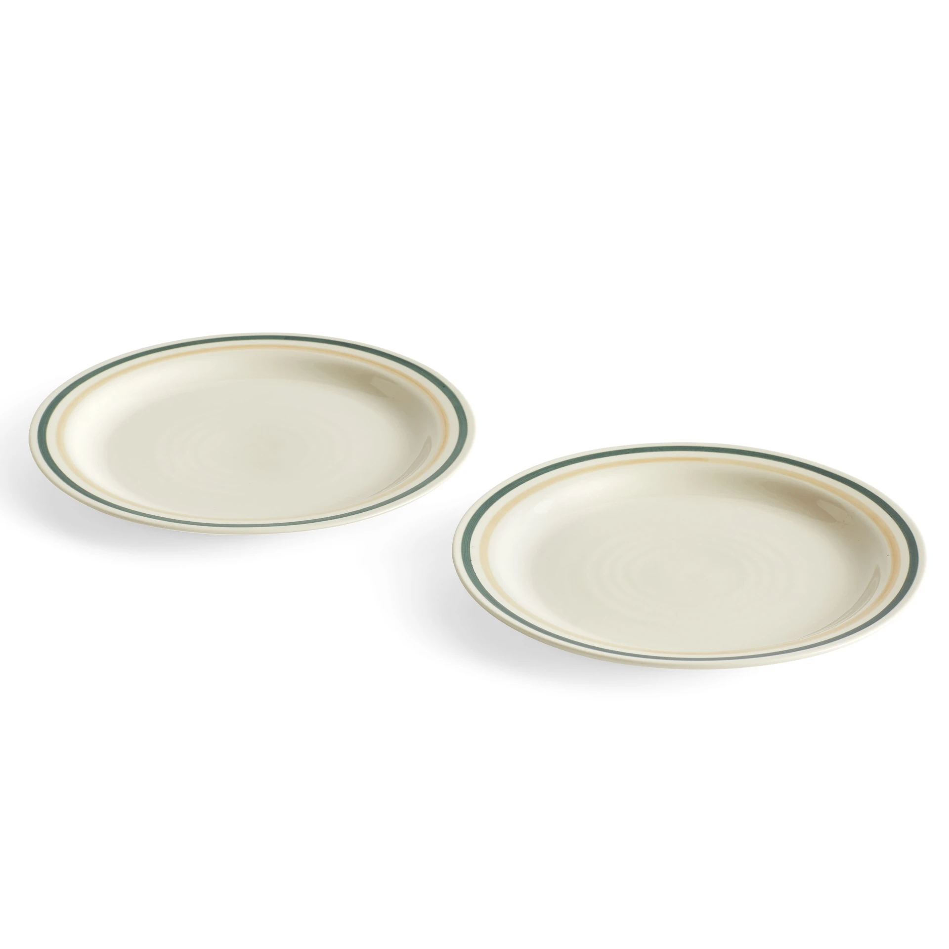 Sobremesa Plate 24,5 Set of 2 Green and sand