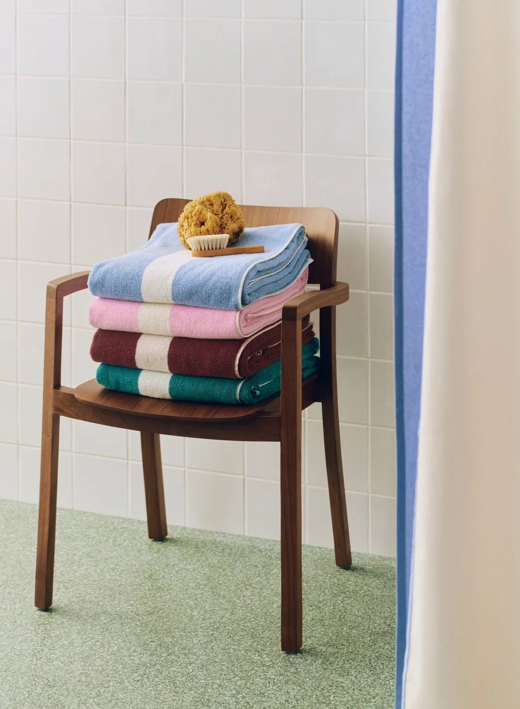 Stripe Bath Sheet Cool pink