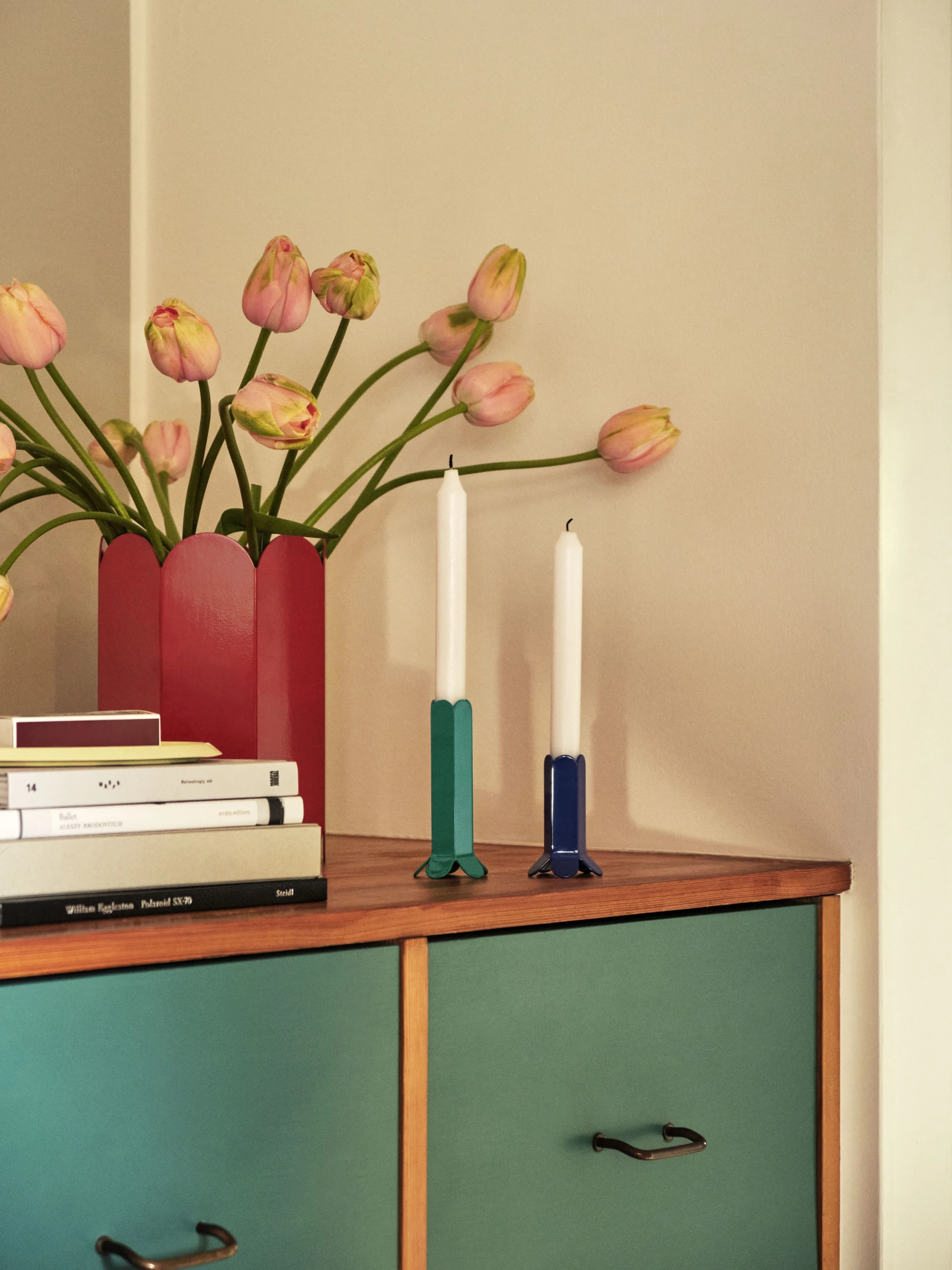 Arcs Candleholder S Dark blue