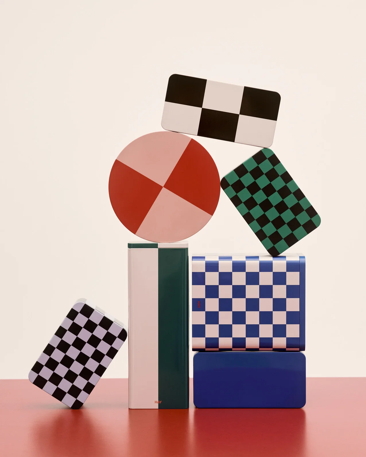 Tin Container Medium Black and off-white