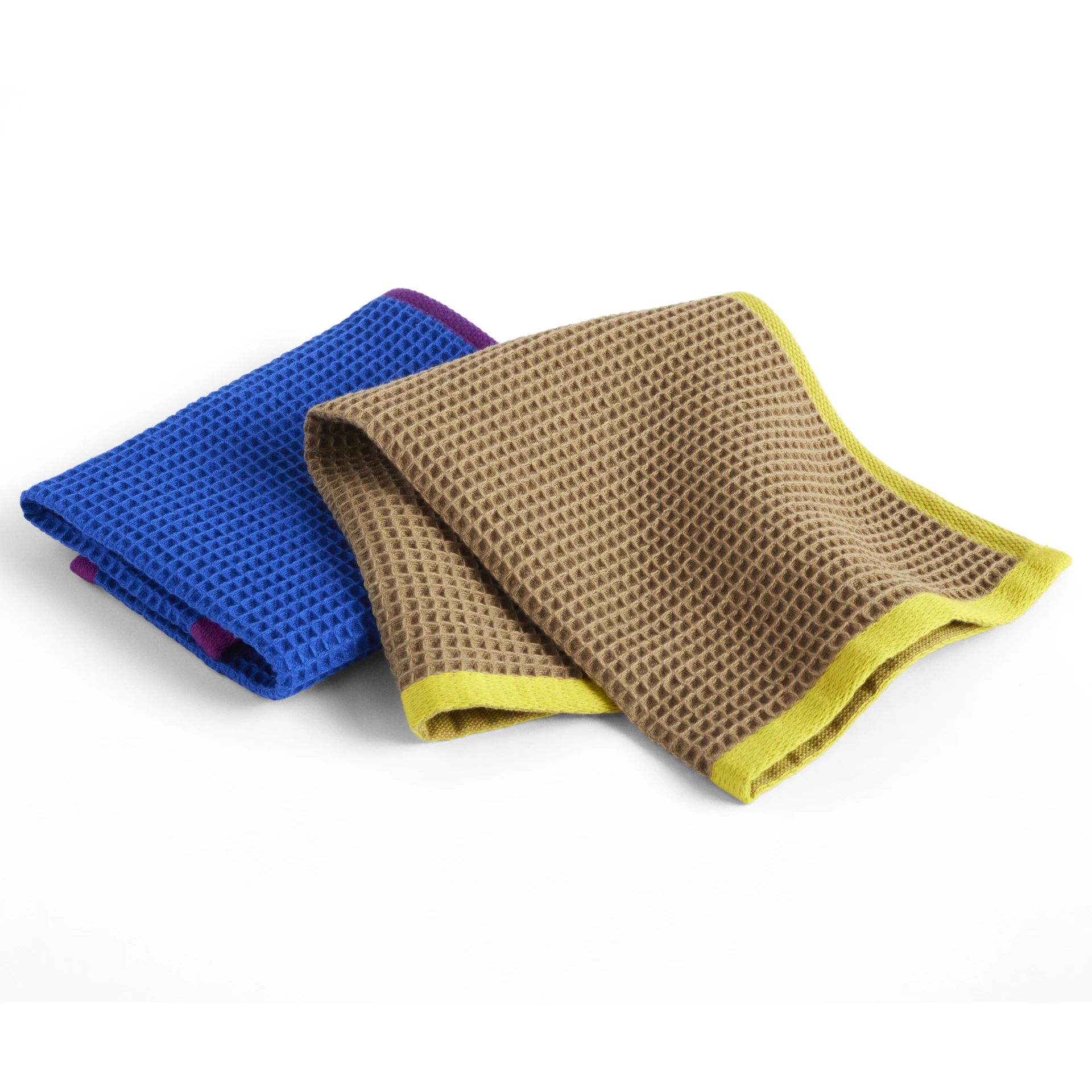 Canteen Dish Cloth Set of 2 Blue/fuchsia, Beige/yellow