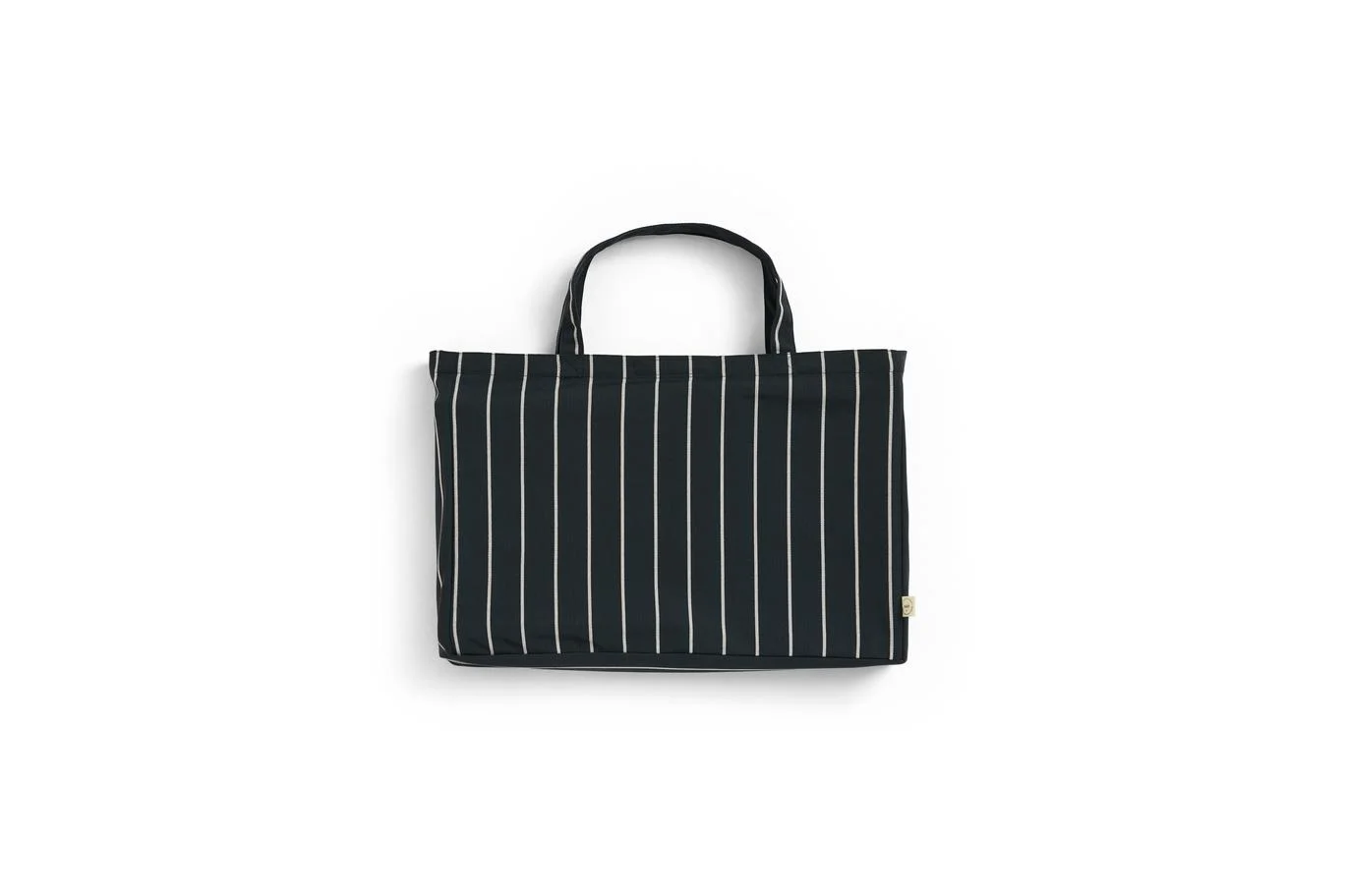 Outdoor Market Folding Stool Black beige stripe