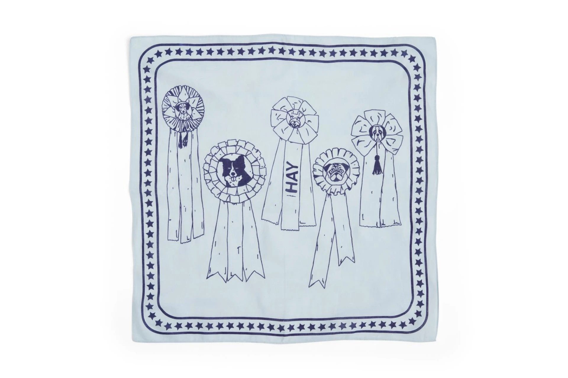 HAY Dogs Scarf (Recycled) 55 x 55 Light blue