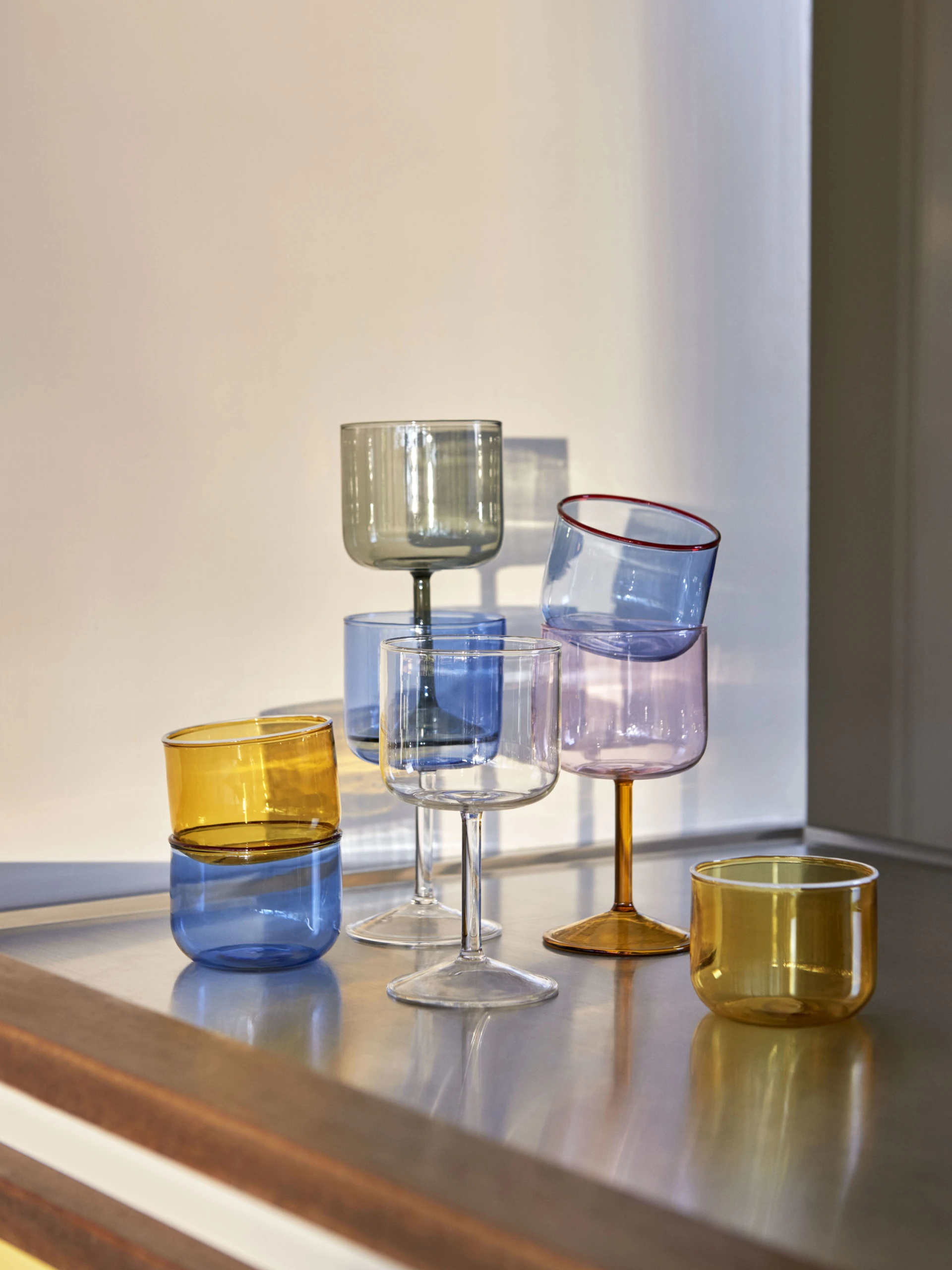 Tint Wine Glass Set of 2 Grey