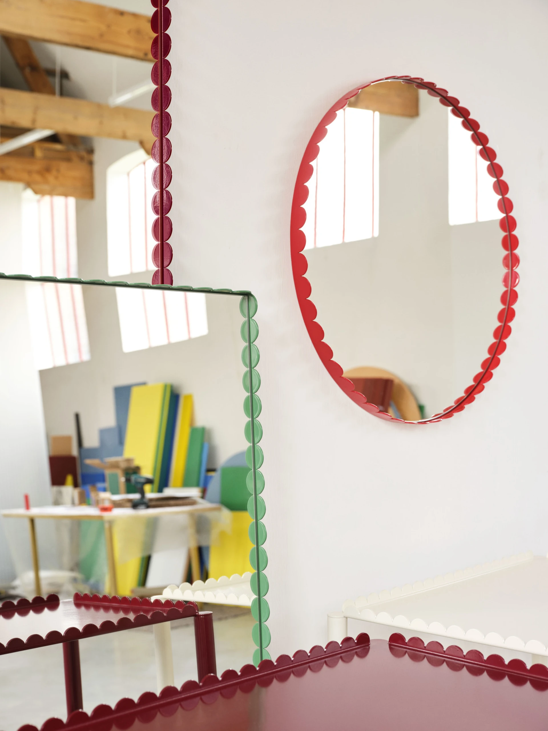 Arcs Mirror Rectangle M Green