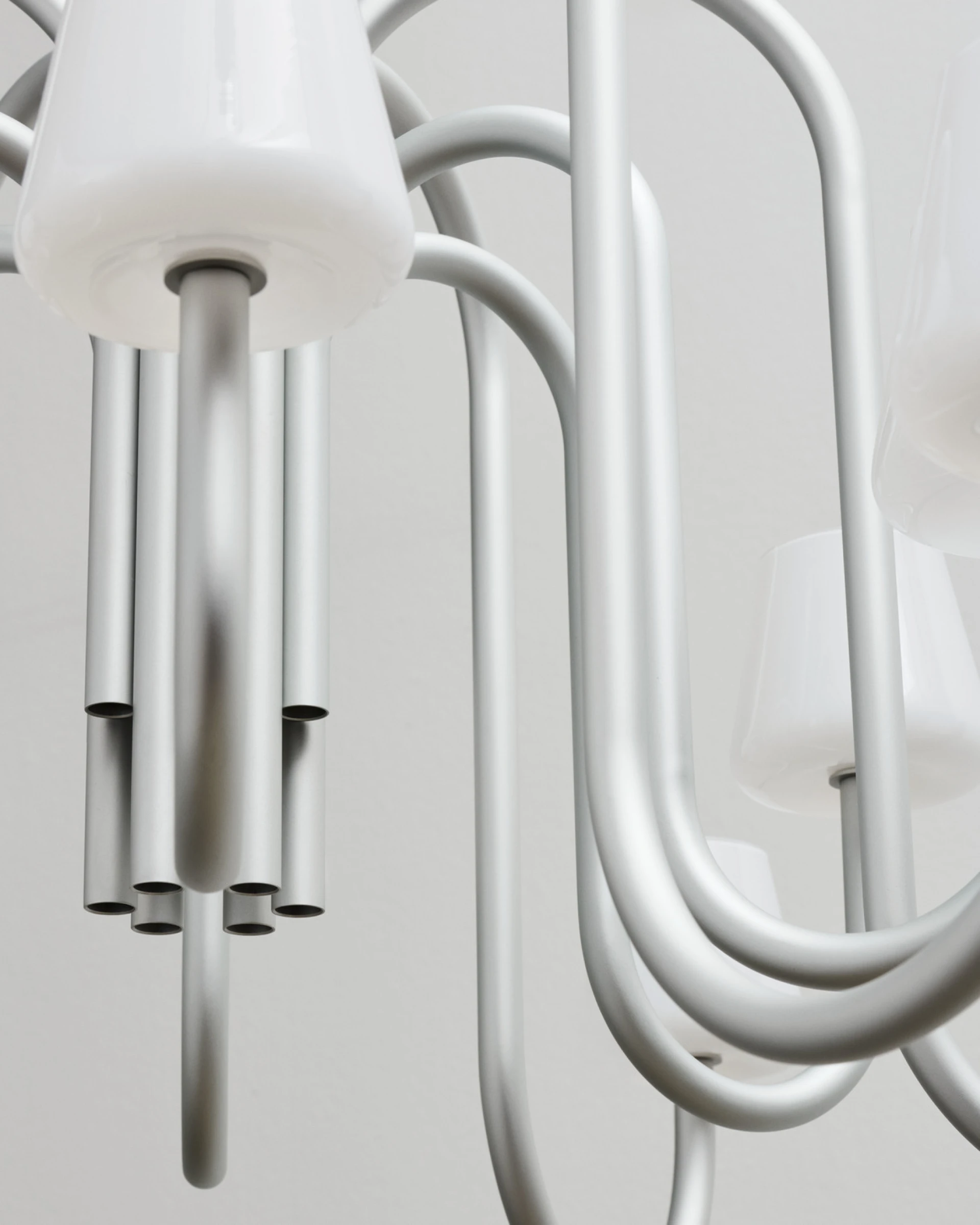 Apollo Chandelier 1065 White opal glass