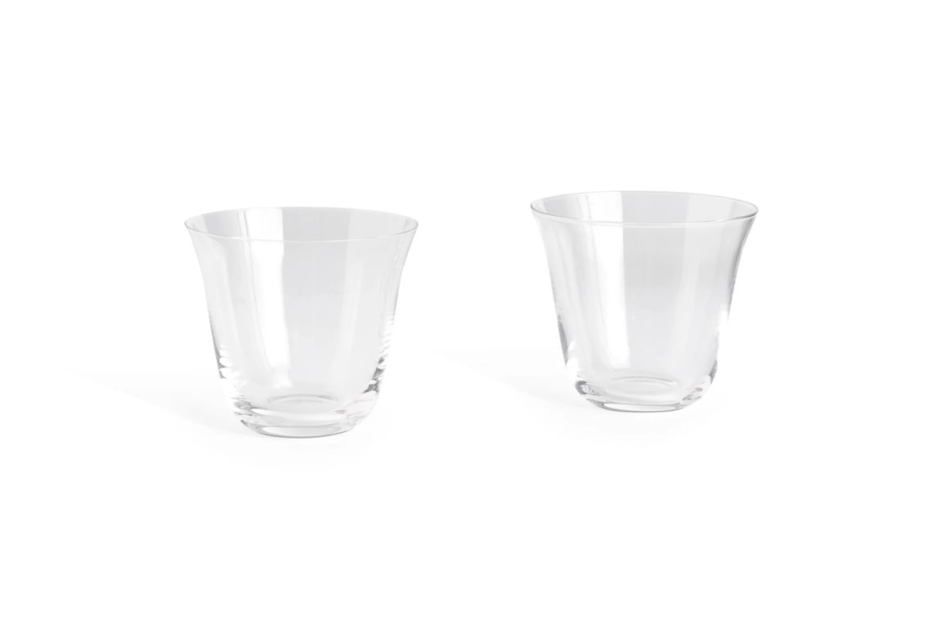 Curve Tumbler Glass Set of 2 Small Clear