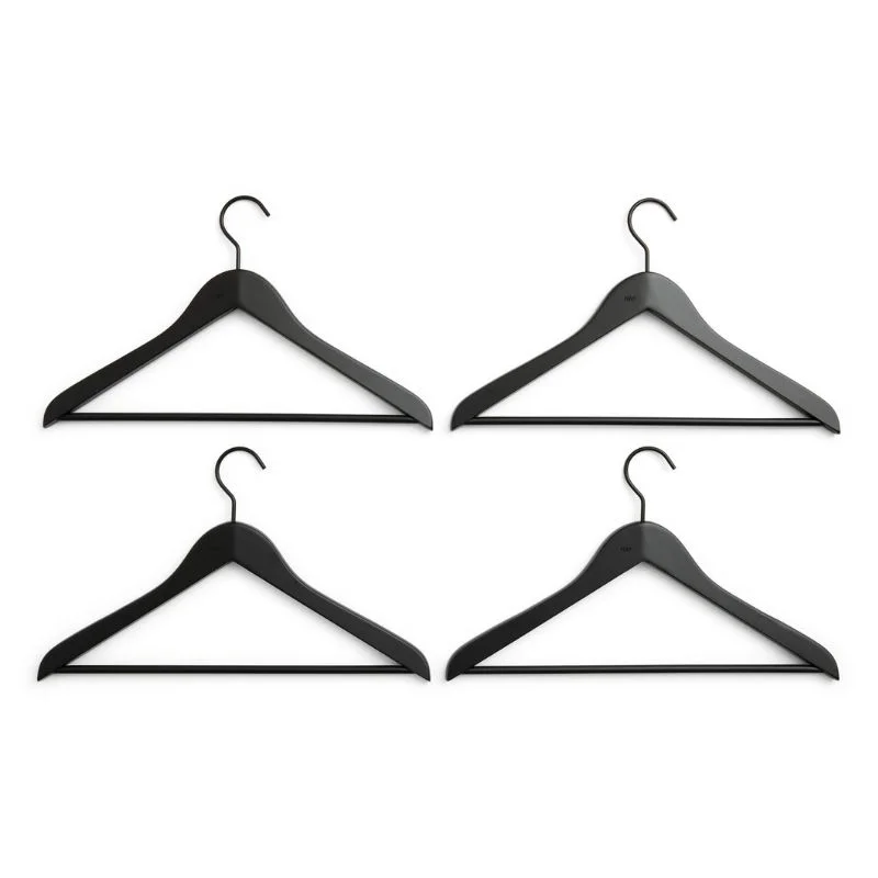 Smooth Coat Hanger Set of 4 with bar Slim