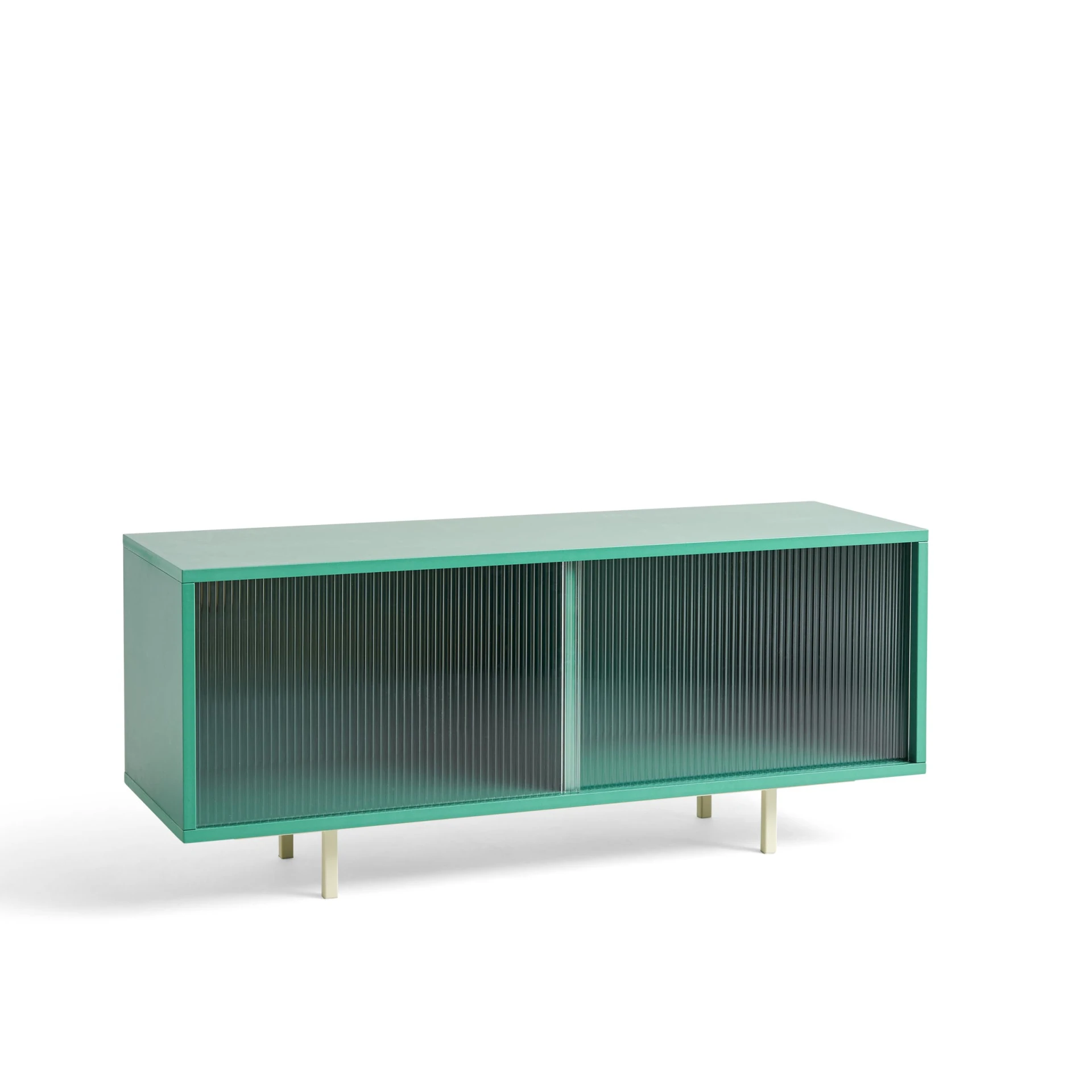 Colour Cabinet Medium Dark mint Floor w. Glass doors