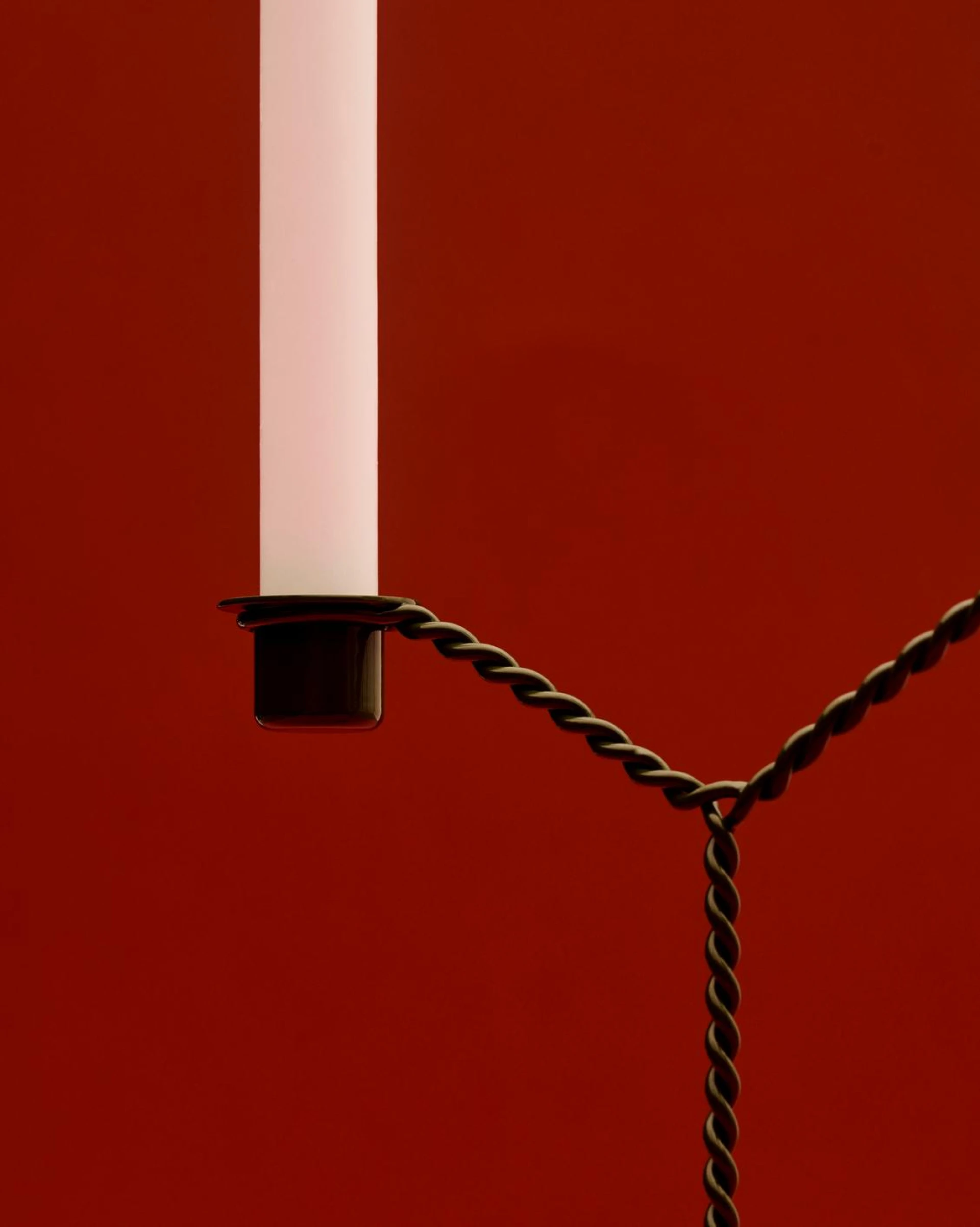 Wire Candleholder Green