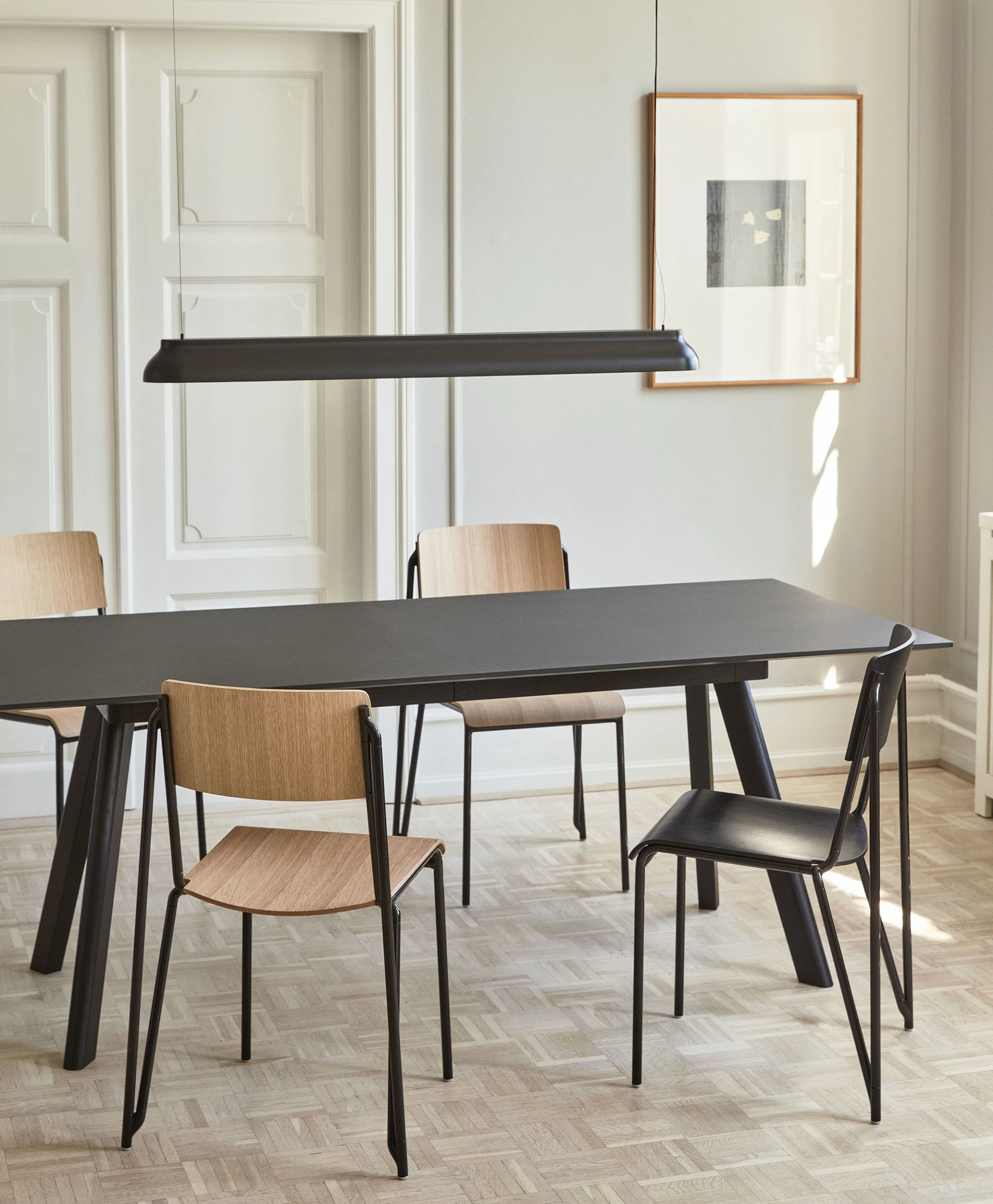 PC linear pendant soft black