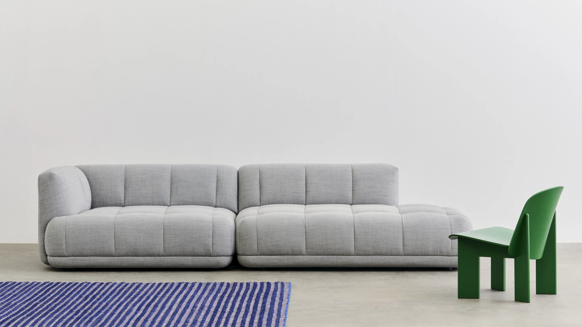 Channel Rug 140 x 200 Blue, white