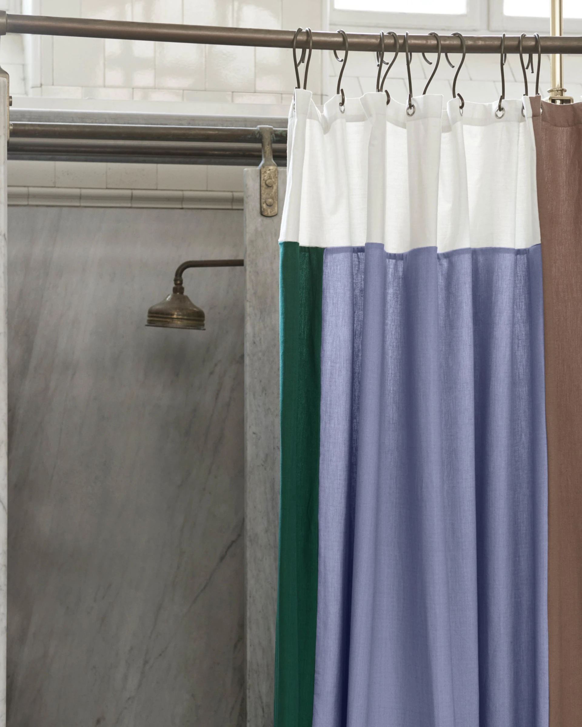 Pivot Shower Curtain Blue 