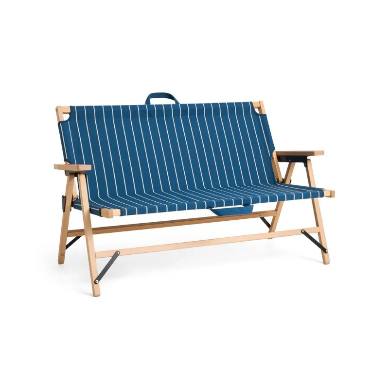 Outdoor Market Folding Sofa Blue beige stripe