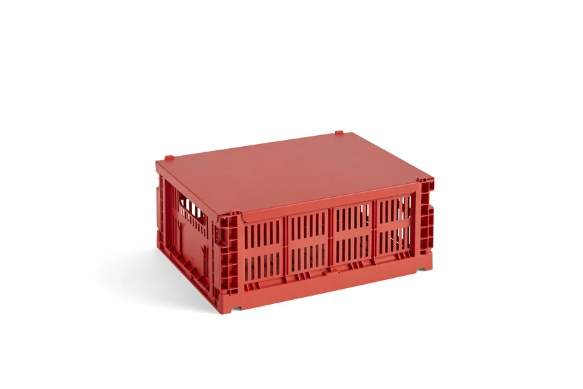 HAY Colour Crate Lid Metal Medium Red