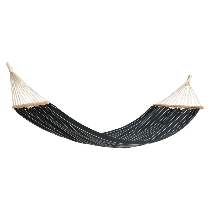 Outdoor Market Hammock Black beige stripe