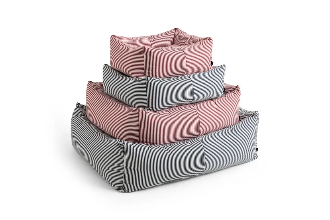 HAY Dogs Bed Zip Small Blue and white stripe