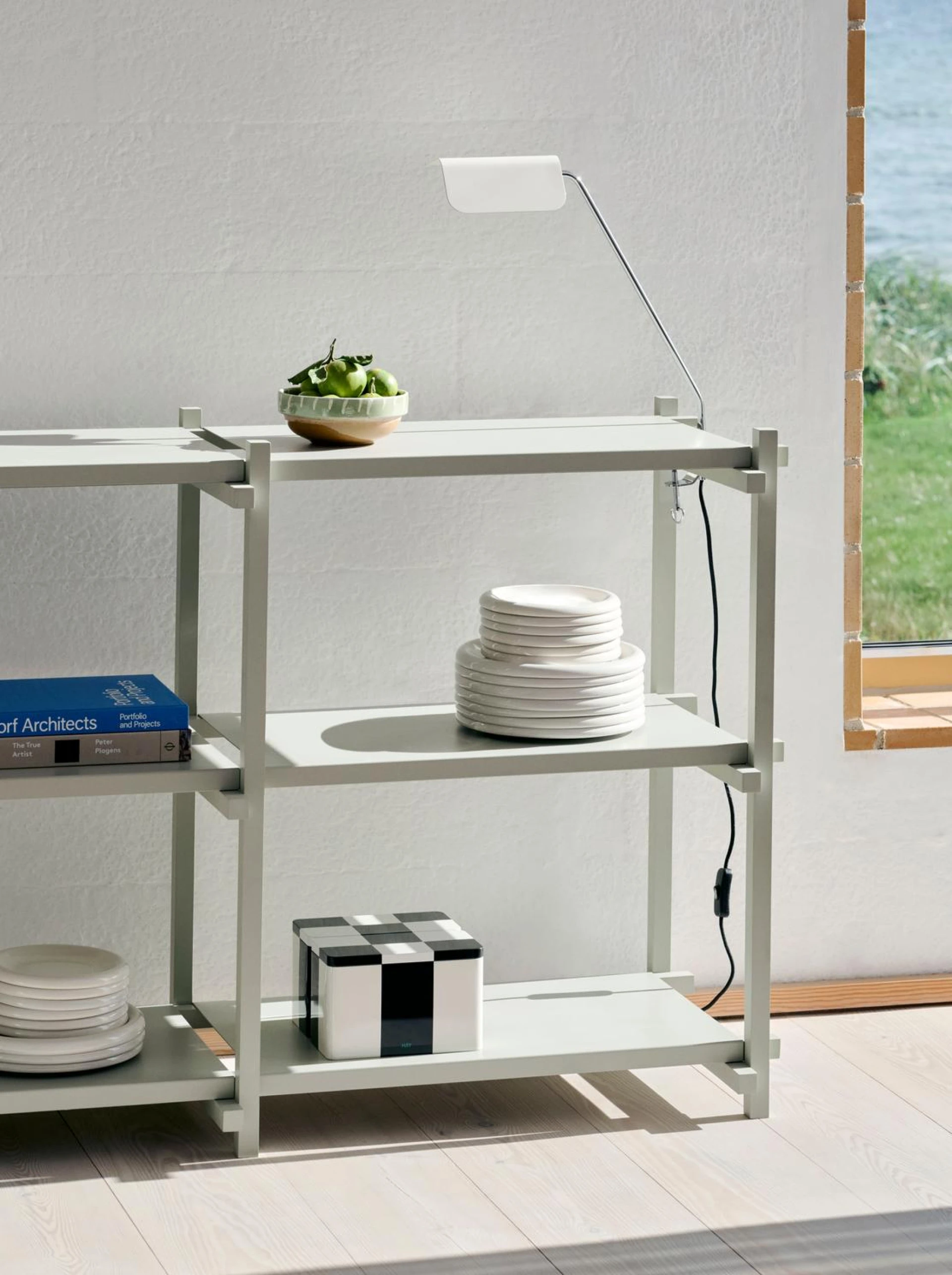 Apex Desk Clip Lamp Oyster white