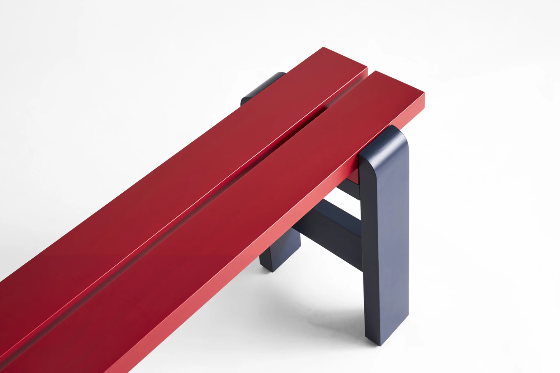 Weekday Bench Duo Wine red, Steel blue