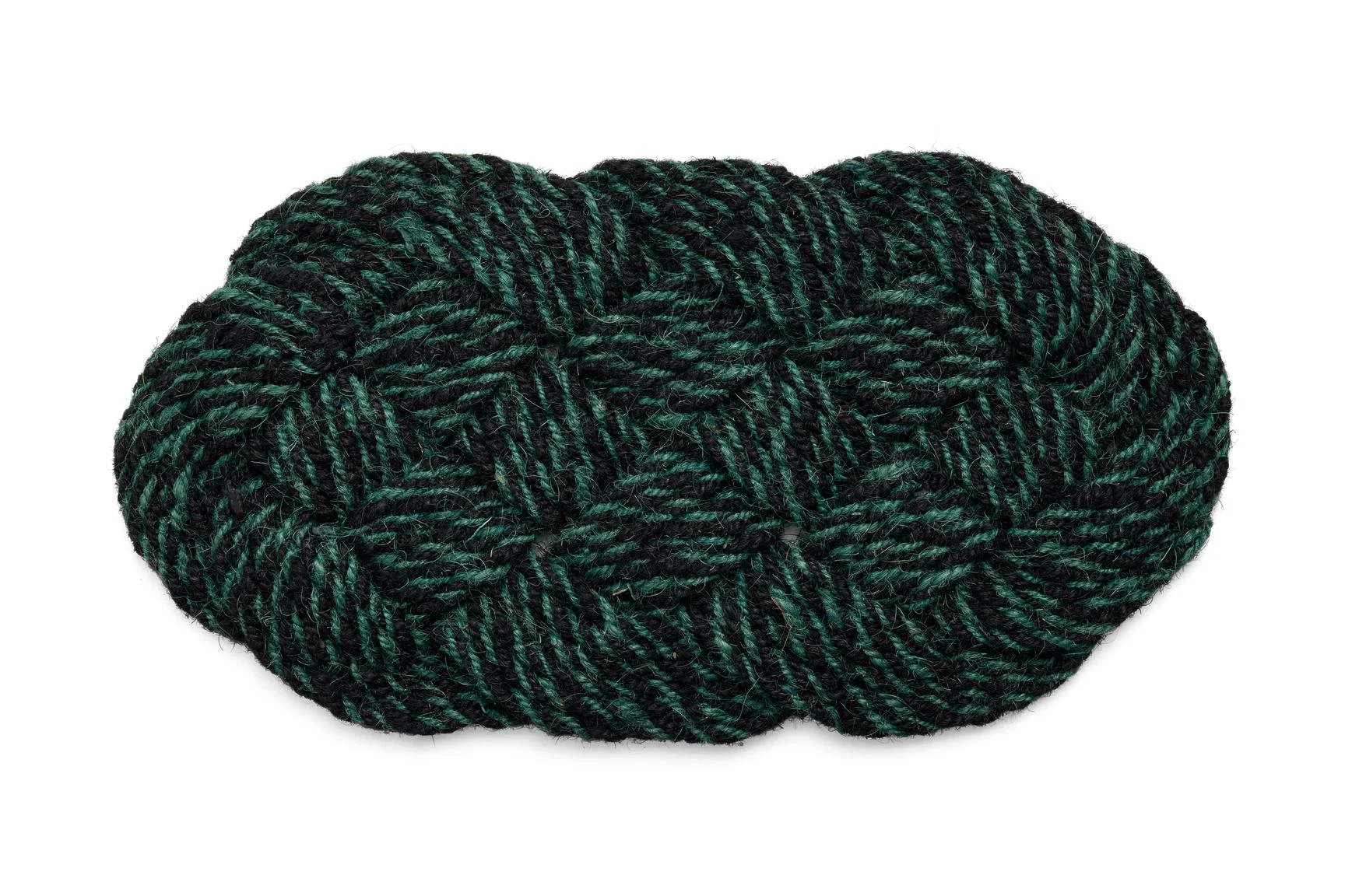Coco Door Mat Swirl Green and black