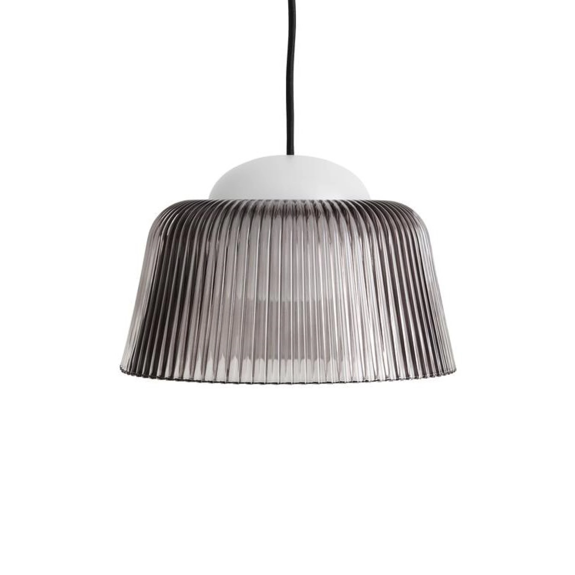Brim Pendant Smoked grey glass